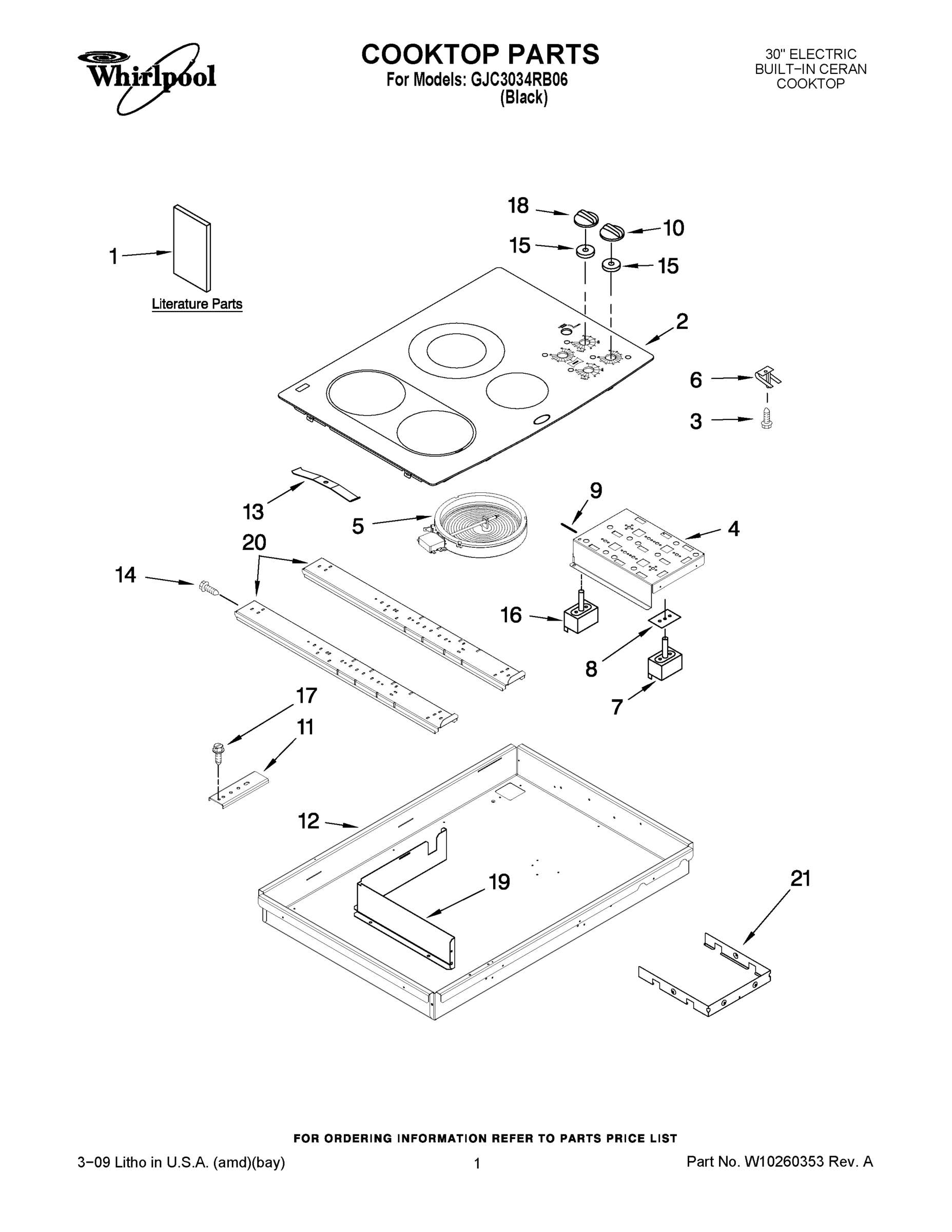 01 - COOKTOP PARTS