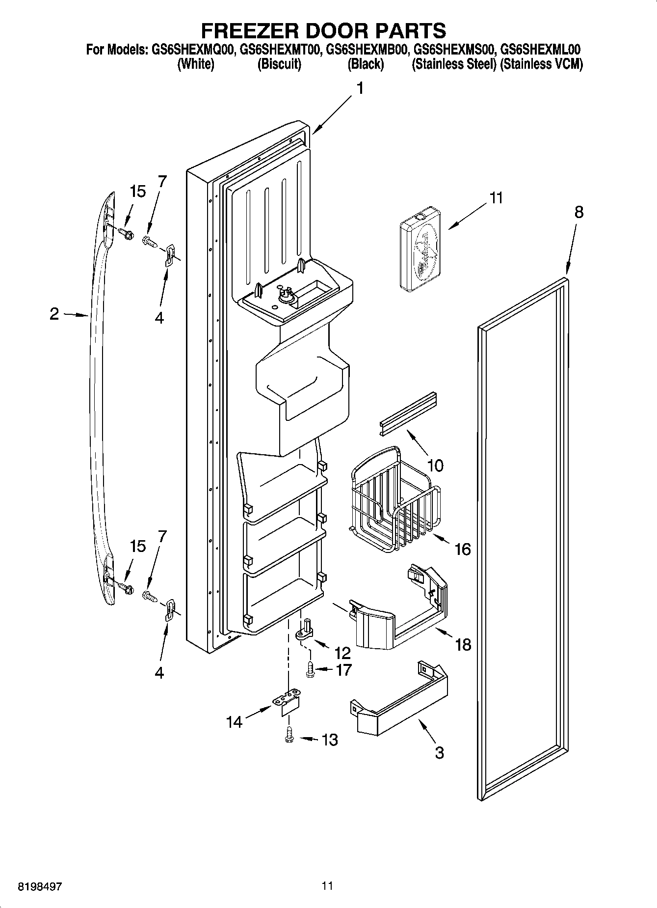 07 - FREEZER DOOR PARTS