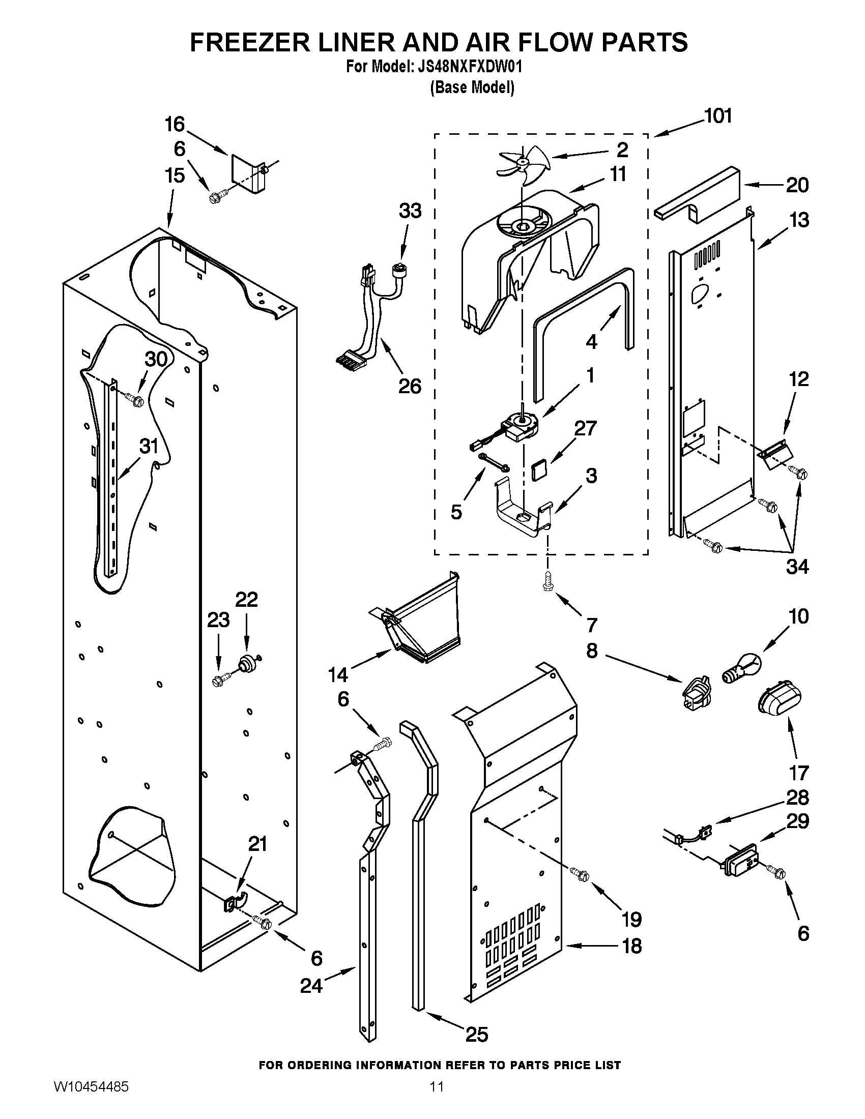 08 - FREEZER LINER AND AIR FLOW PARTS