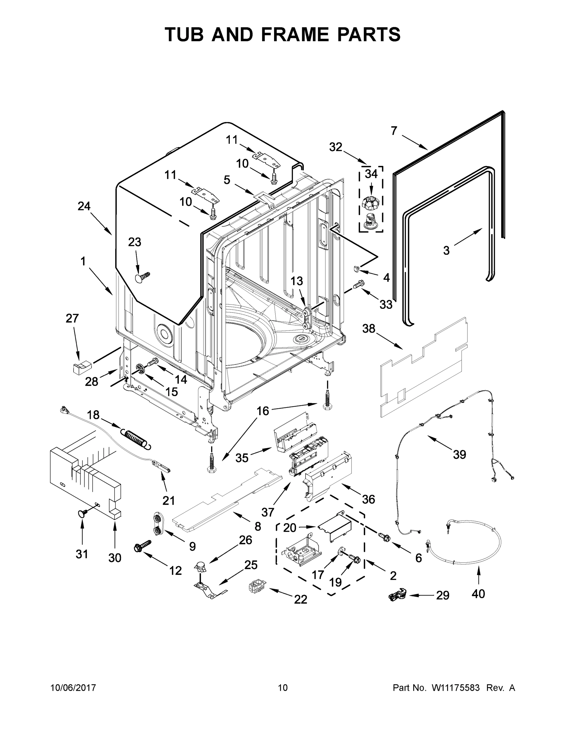 06 - TUB AND FRAME PARTS