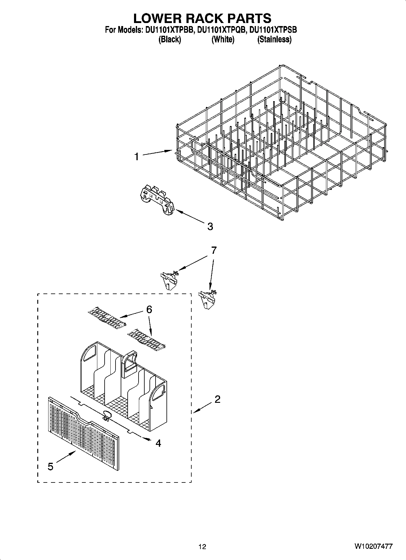 10 - LOWER RACK PARTS
