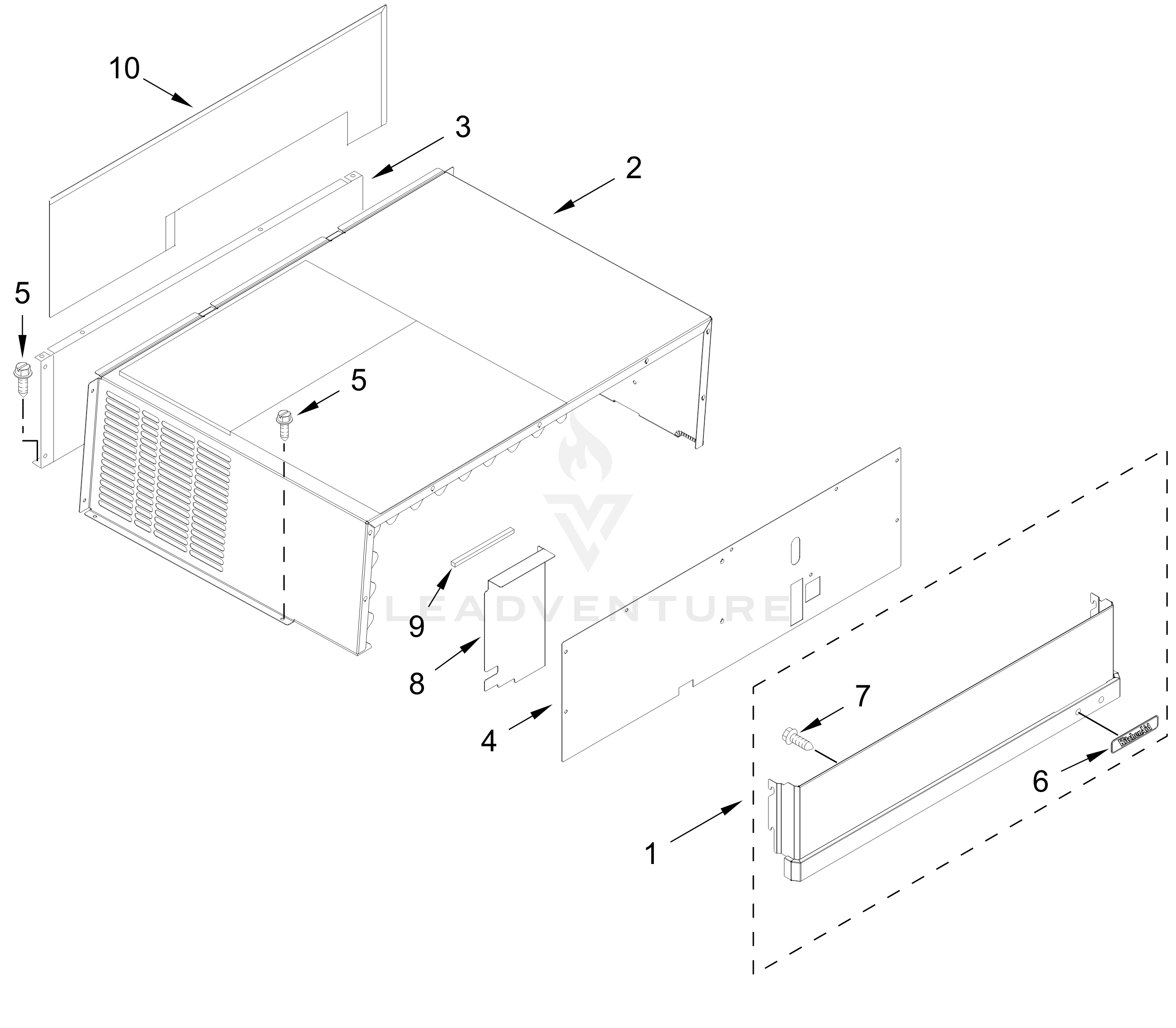 TOP GRILLE AND UNIT COVER PARTS