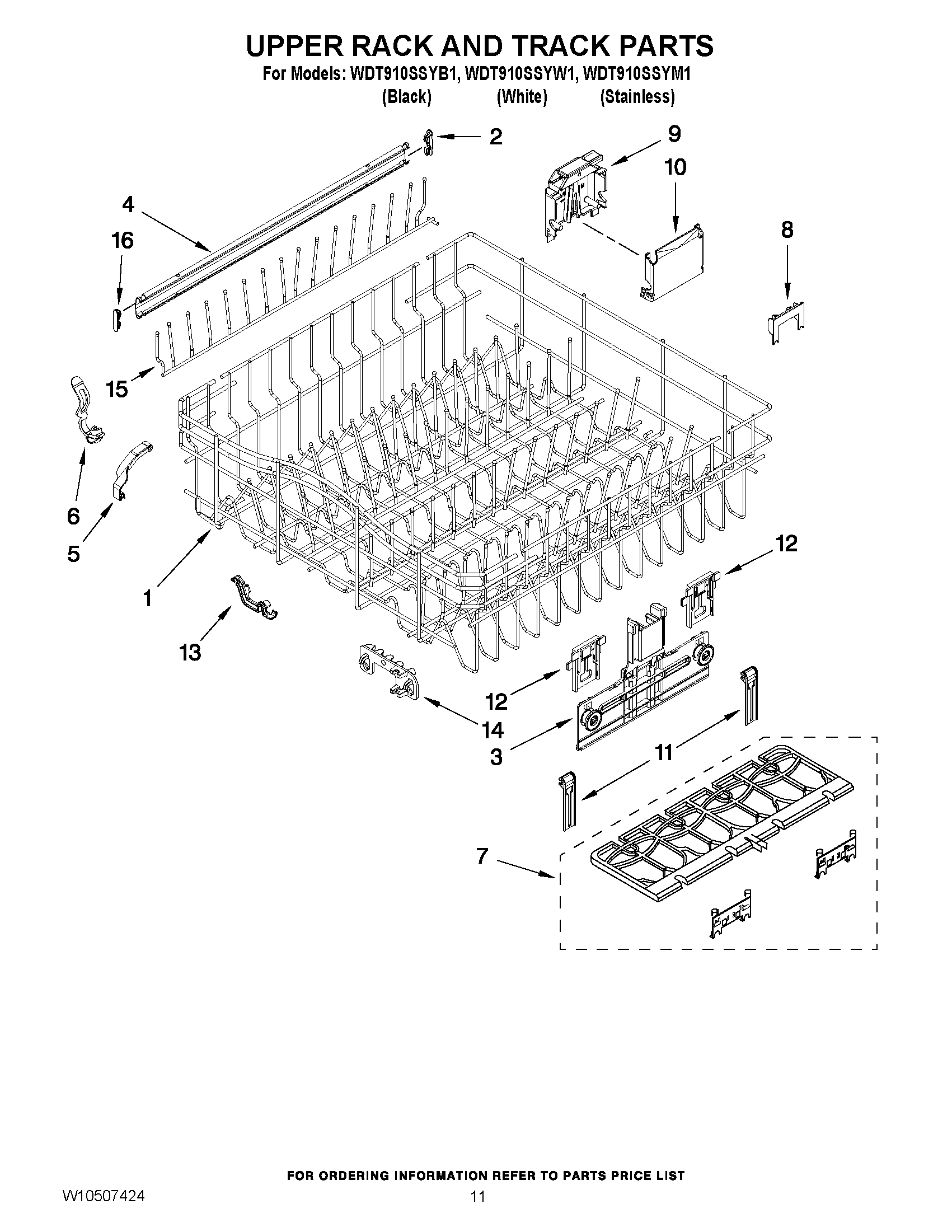 09 - UPPER RACK AND TRACK PARTS