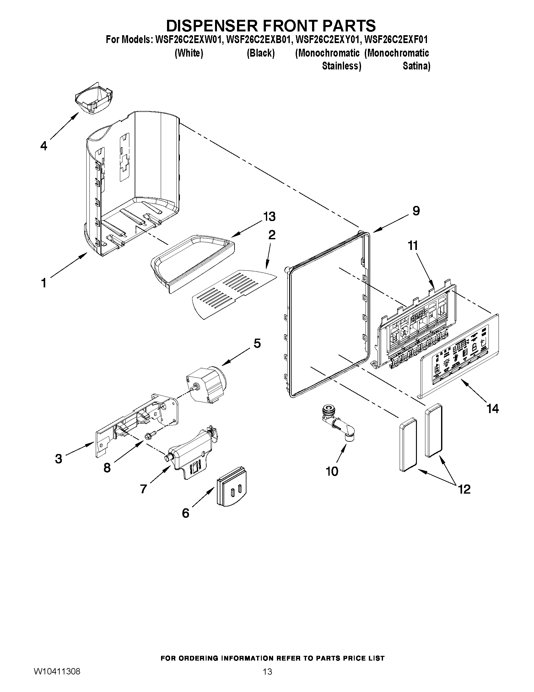 08 - DISPENSER FRONT PARTS