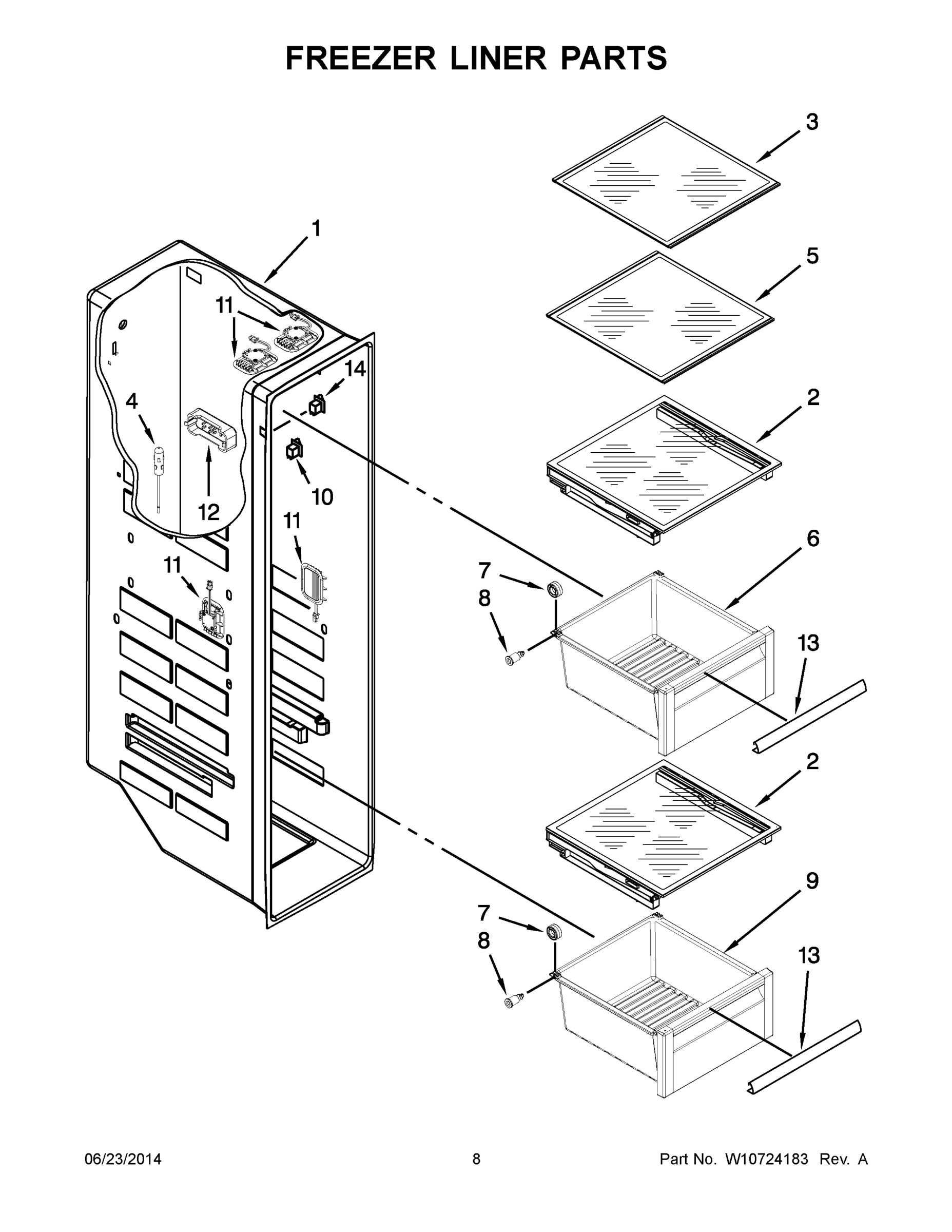 05 - FREEZER LINER PARTS