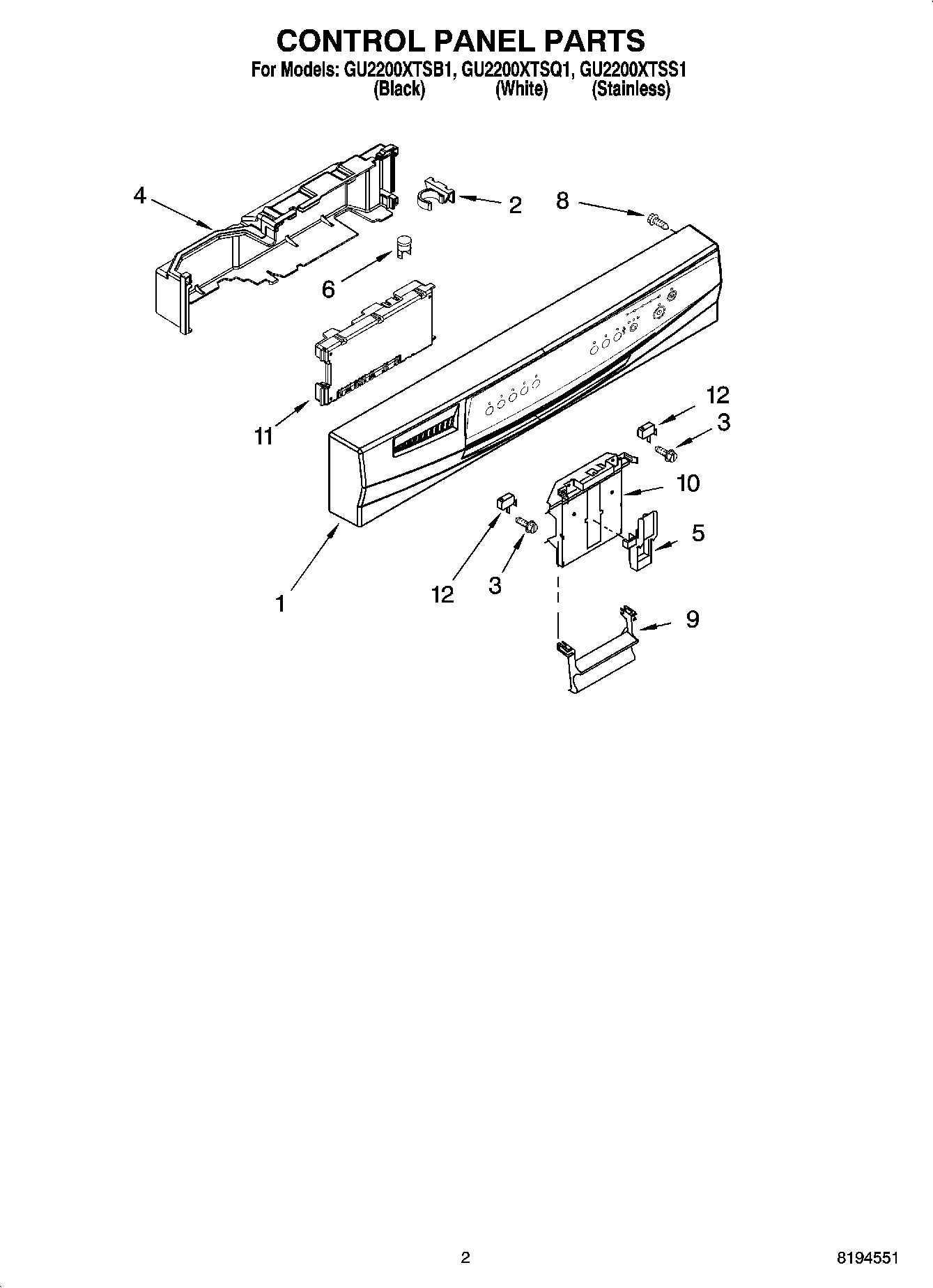 02 - CONTROL PANEL PARTS