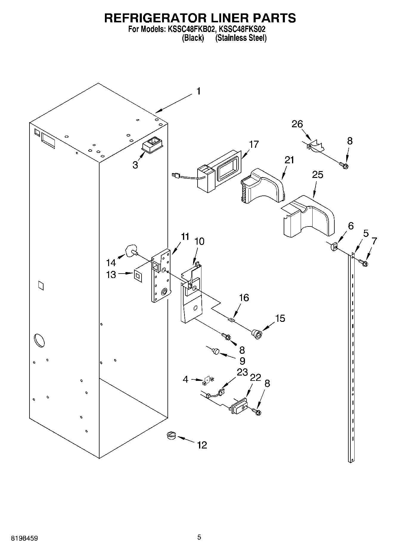 04 - REFRIGERATOR LINER PARTS