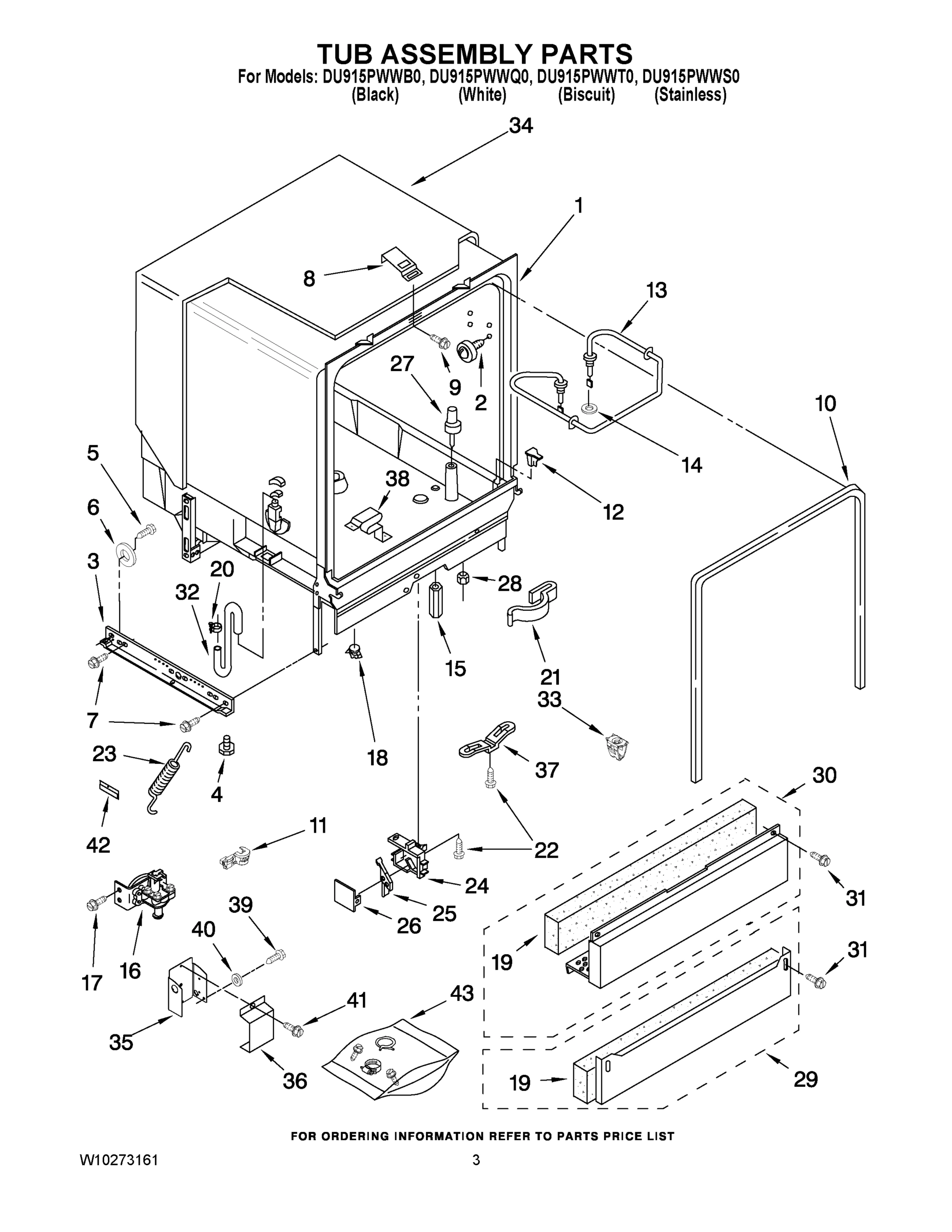 03 - TUB ASSEMBLY PARTS