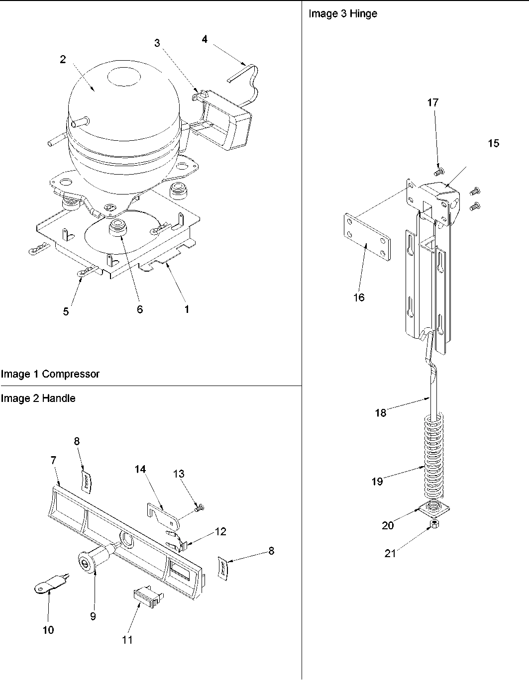 01 - Compressor, Hinge & Lock