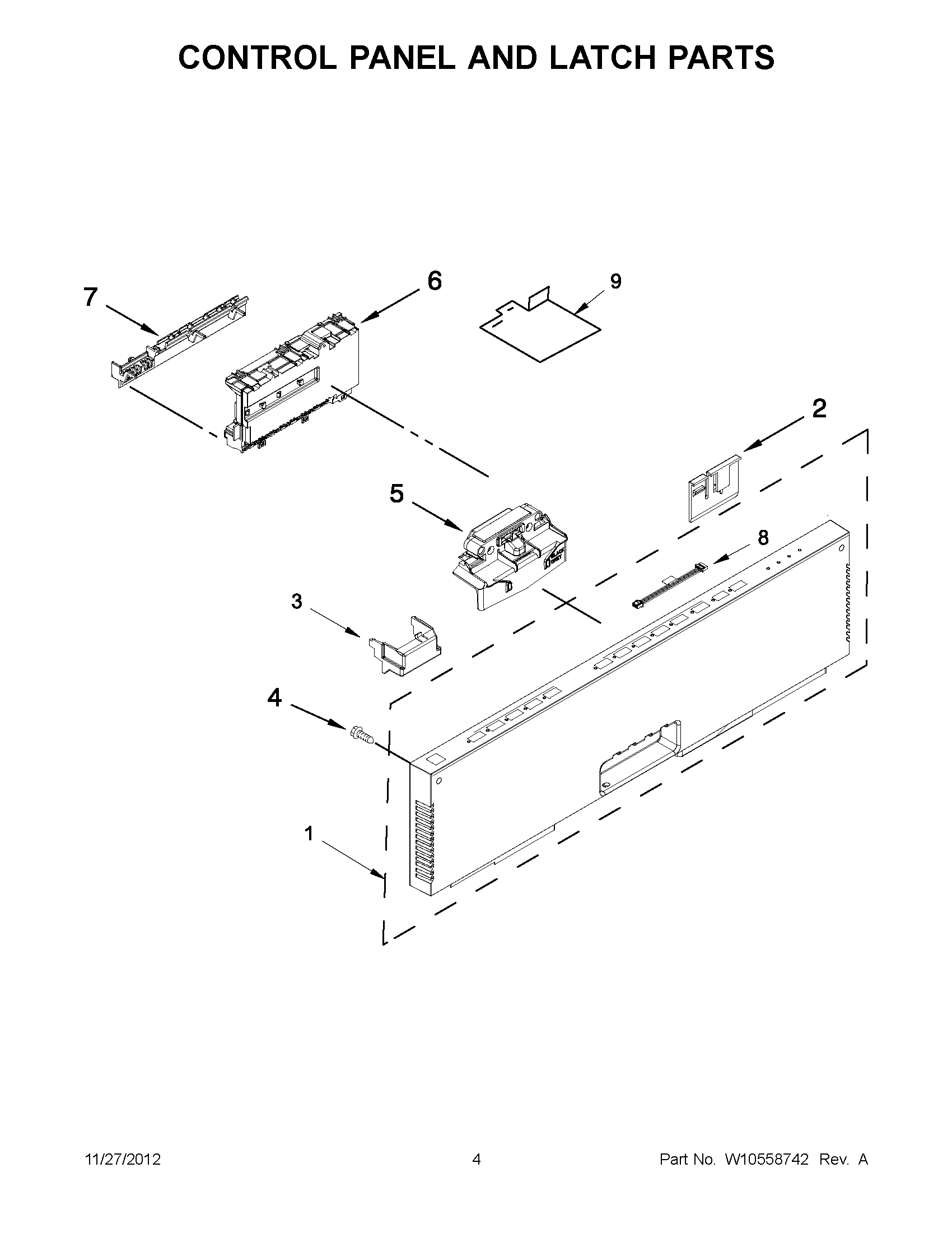 02 - CONTROL PANEL AND LATCH PARTS