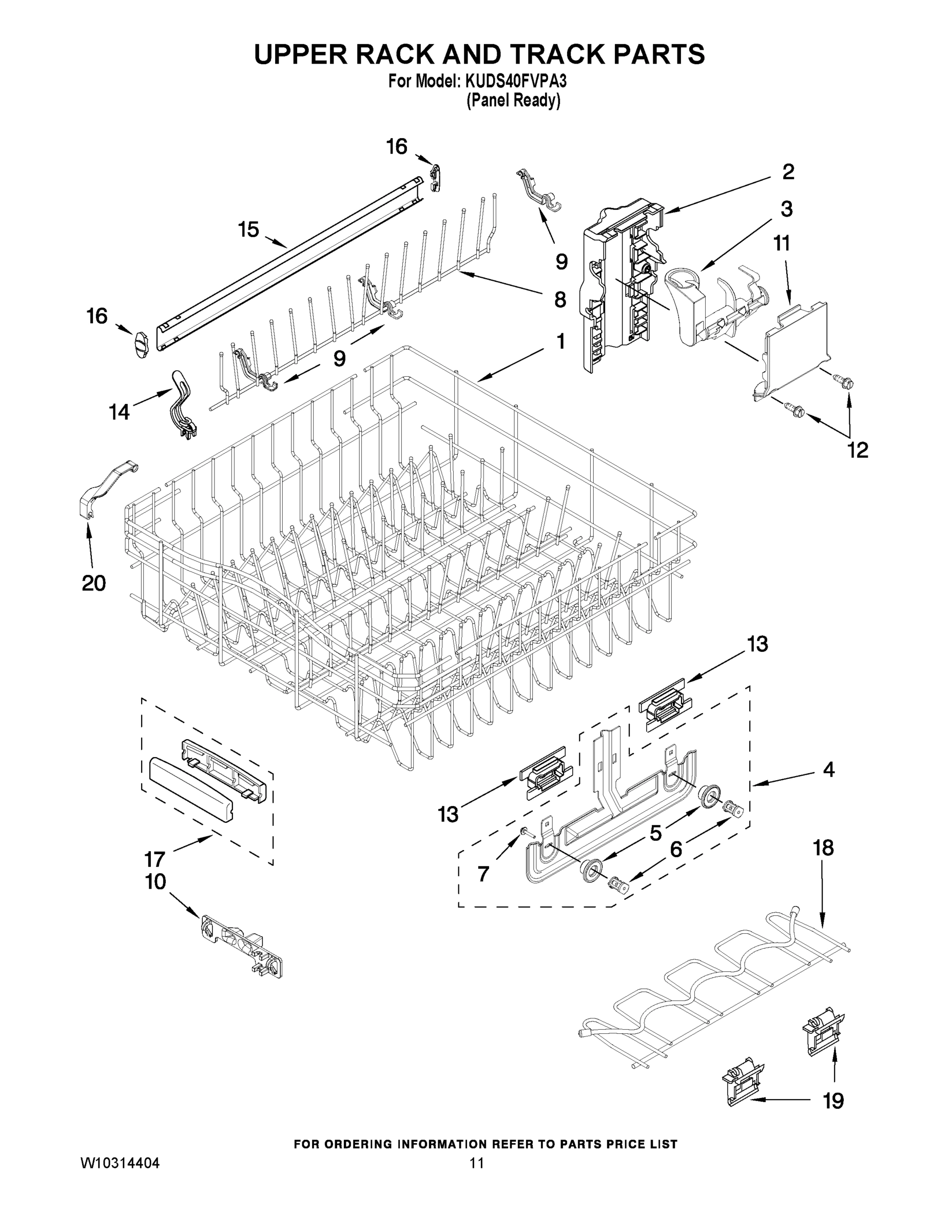 09 - UPPER RACK AND TRACK PARTS