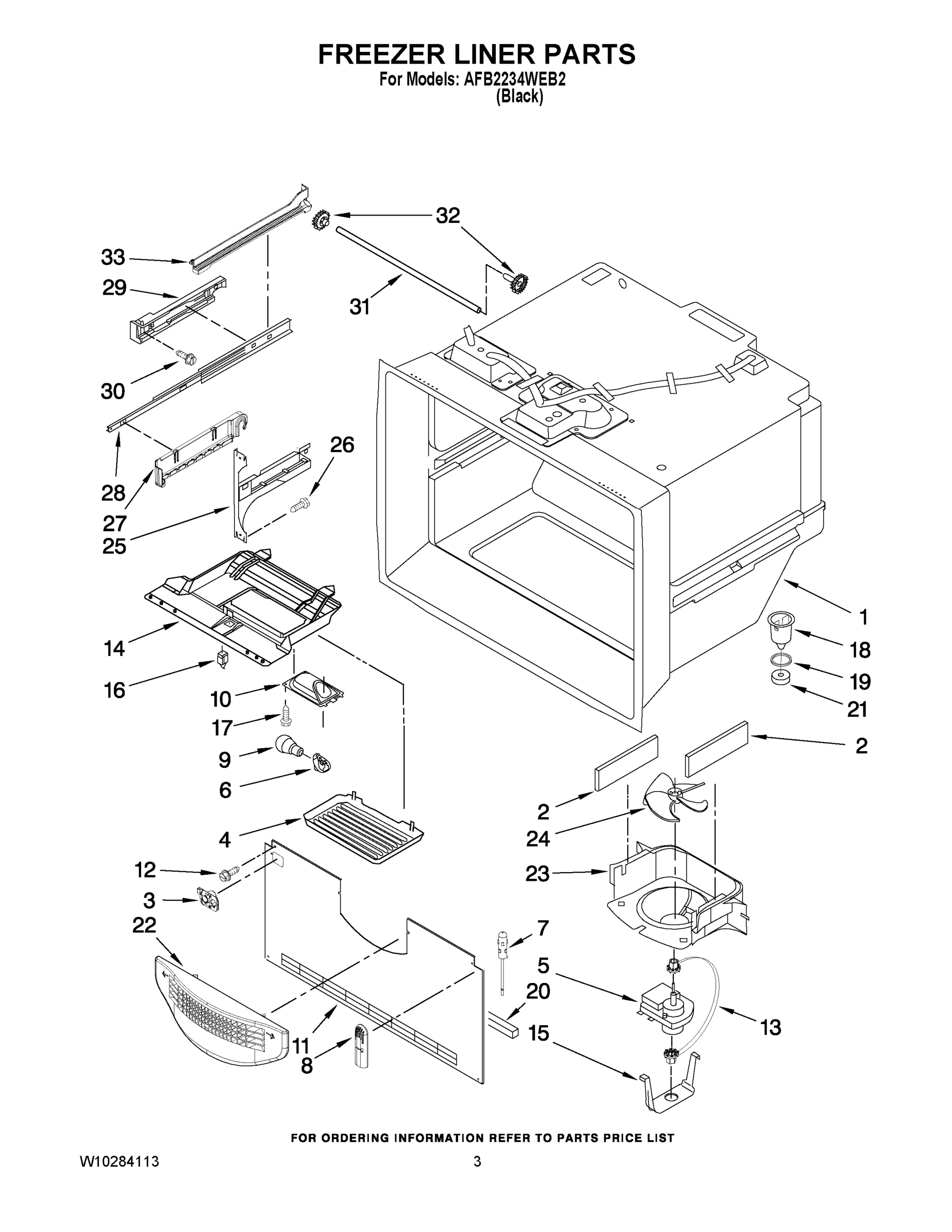 02 - FREEZER LINER PARTS