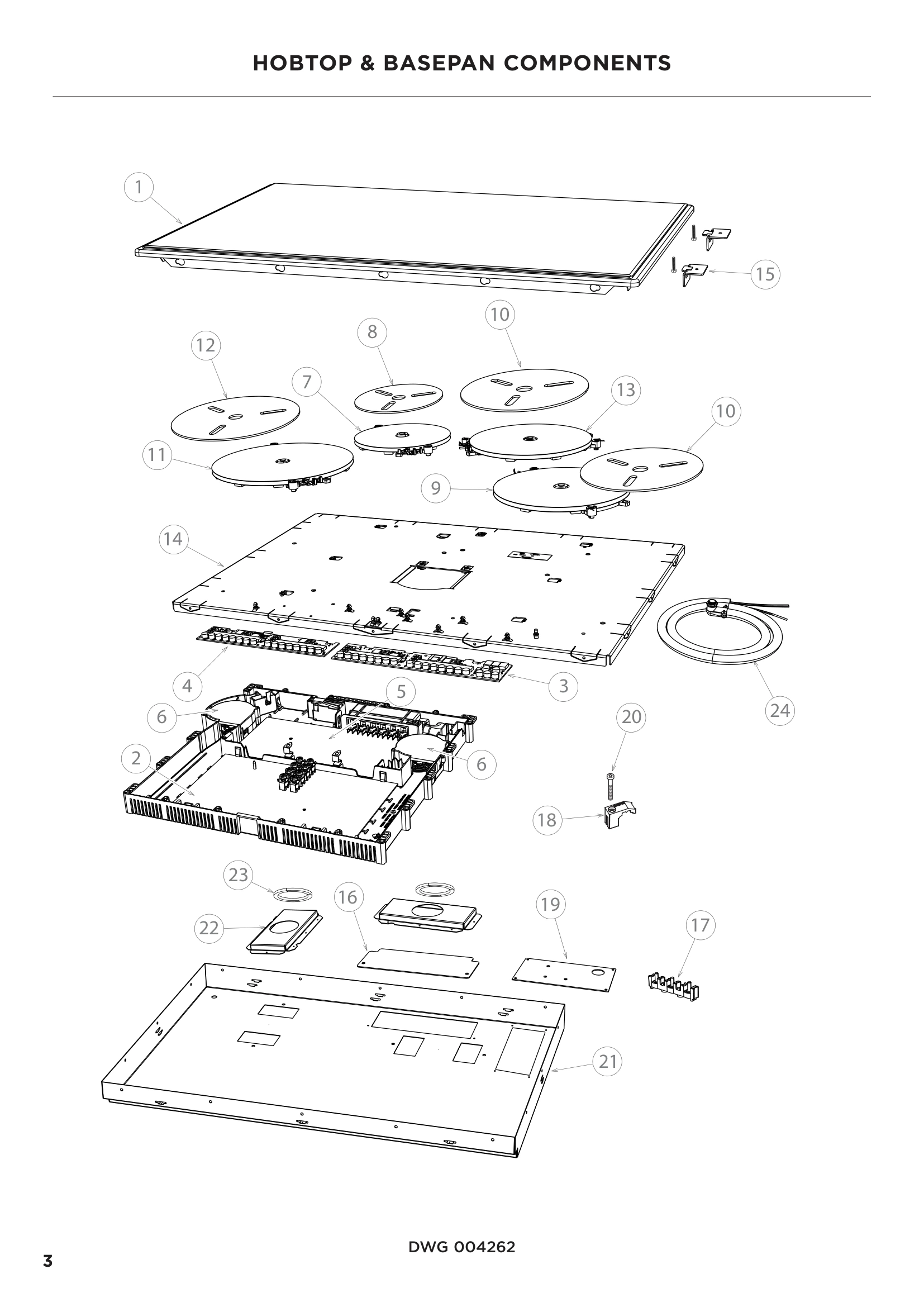 HOBTOP & BASEPAN COMPONENTS