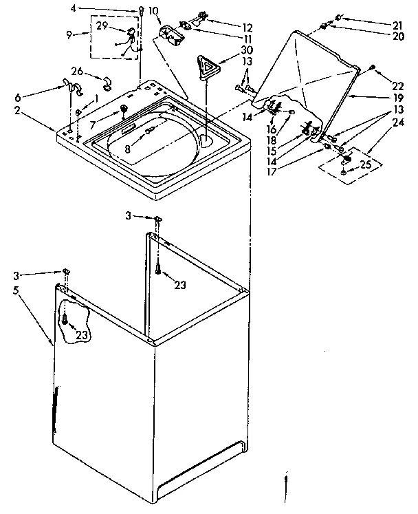 TOP AND CABINET PARTS