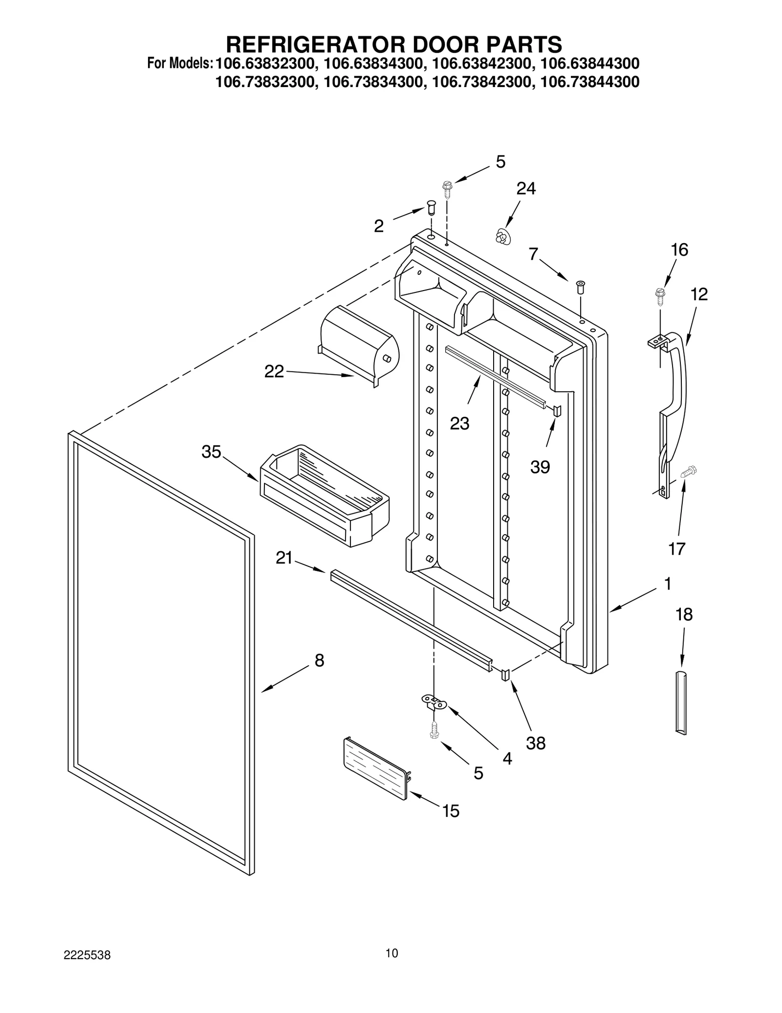 REFRIGERATOR DOOR PARTS
