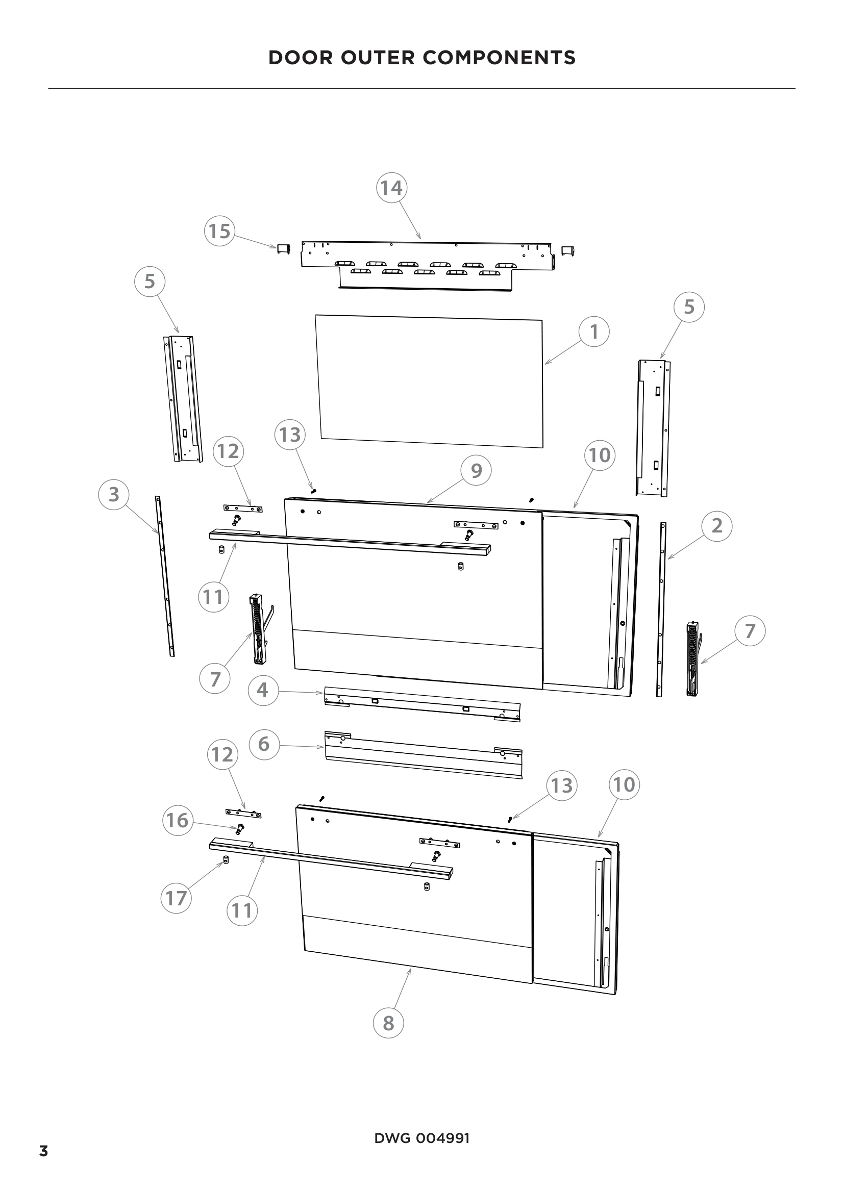 DOOR OUTER COMPONENTS