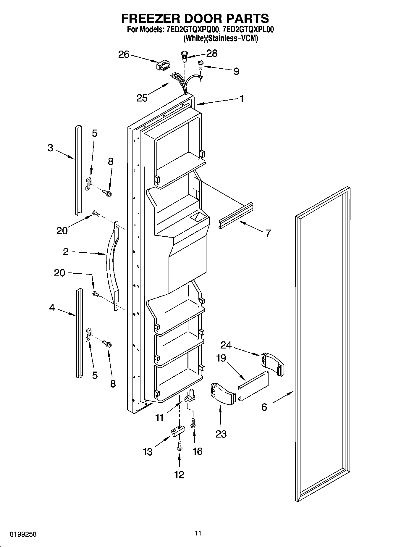 07 - FREEZER DOOR PARTS