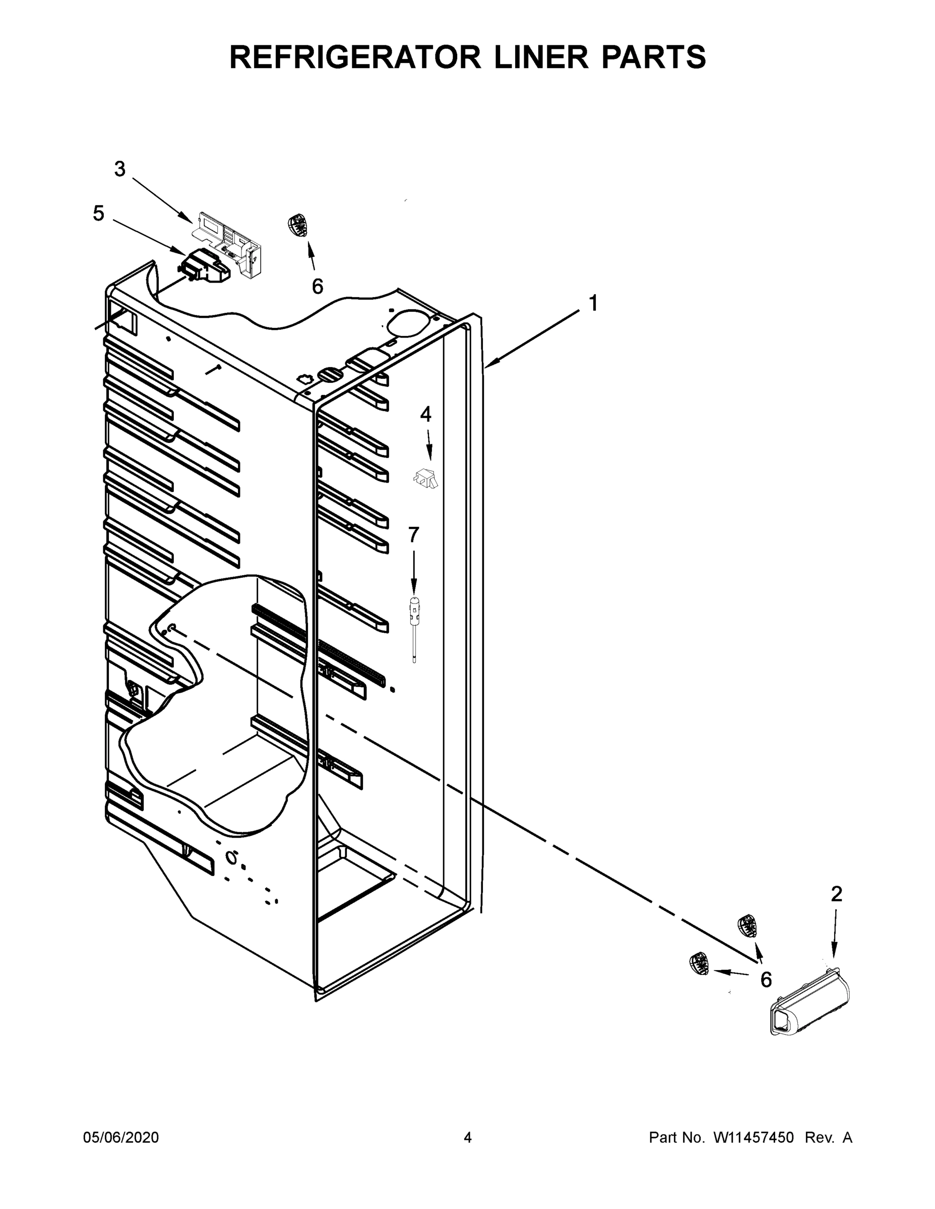 03 - REFRIGERATOR LINER PARTS