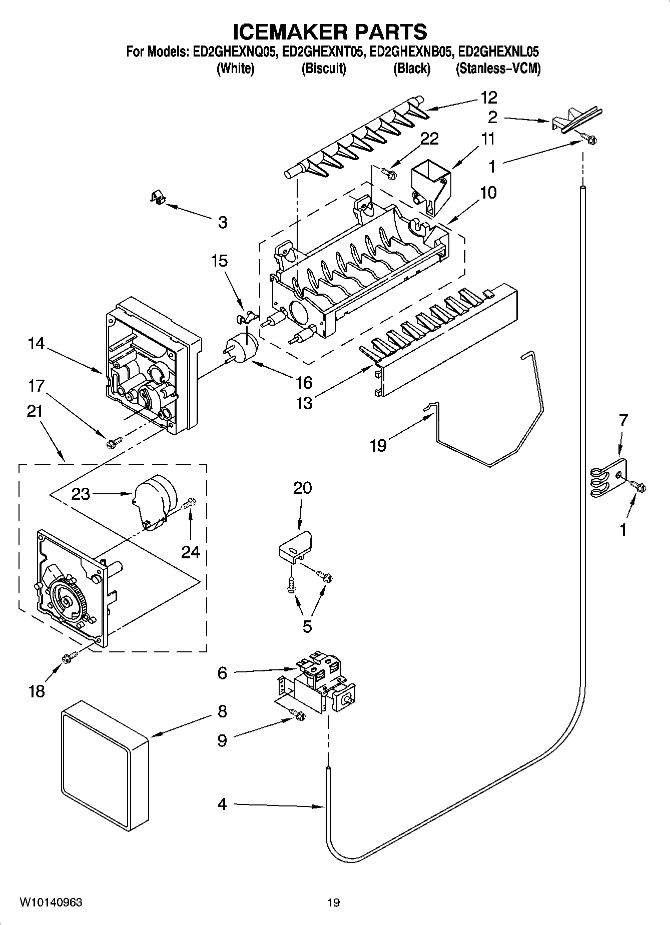 12 - ICEMAKER PARTS, OPTIONAL PARTS (NOT INCLUDED)