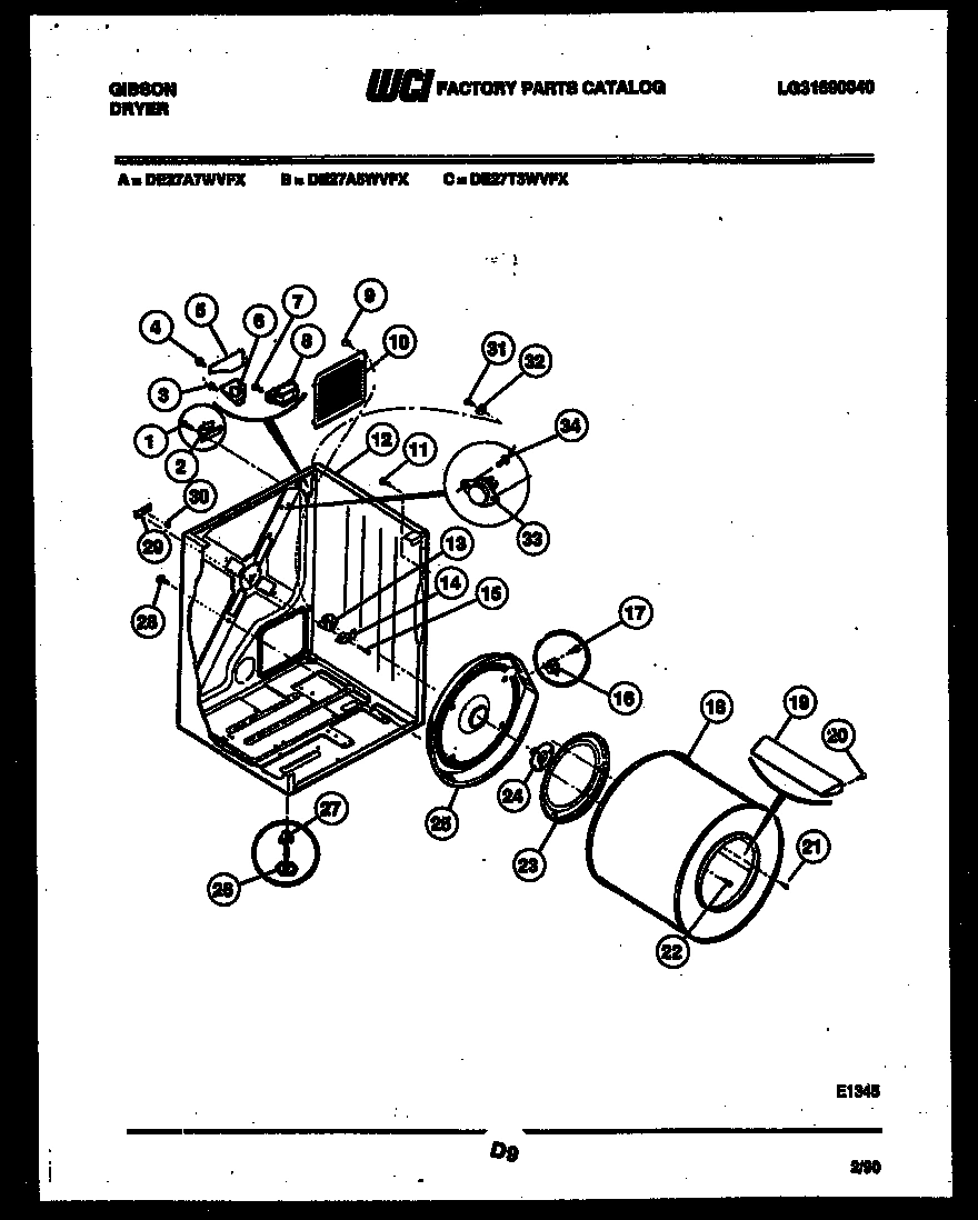 02 - CABINET AND COMPONENT PARTS