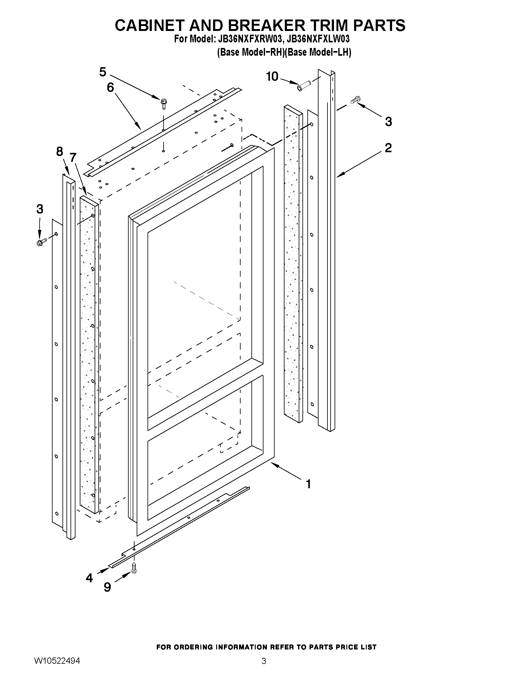 02 - CABINET AND BREAKER TRIM PARTS