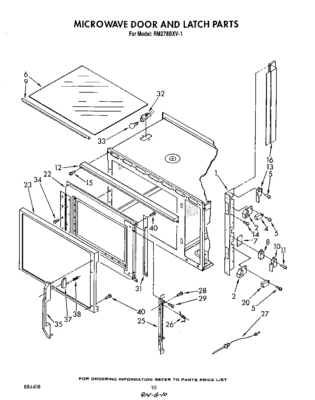 07 - MICROWAVE DOOR AND LATCH
