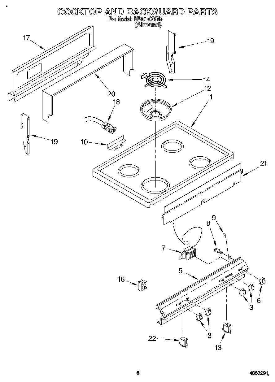 04 - COOKTOP AND BACKGUARD