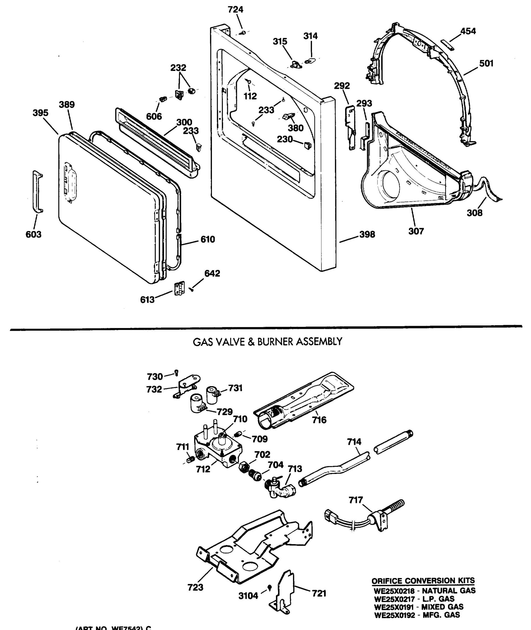 GAS VALVE & BURNER ASSEMBLY