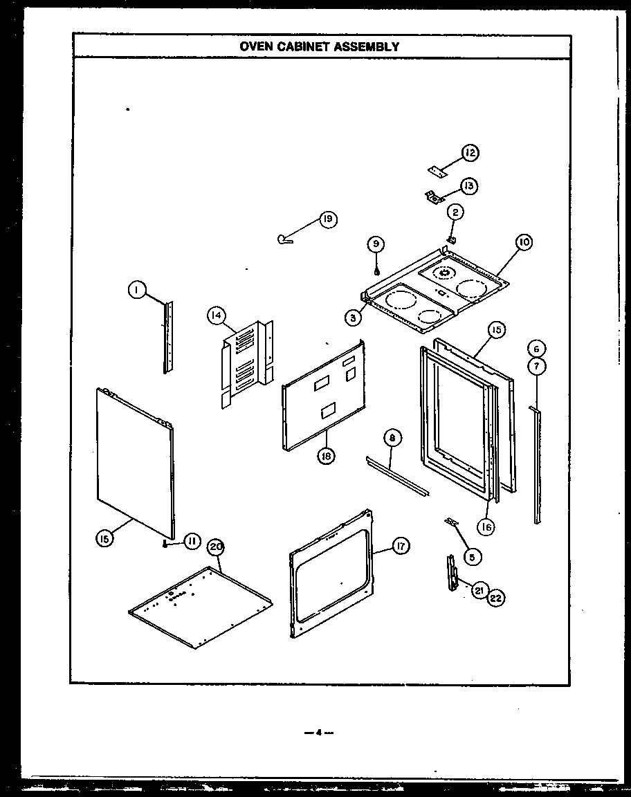 03 - OVEN CABINET ASSY