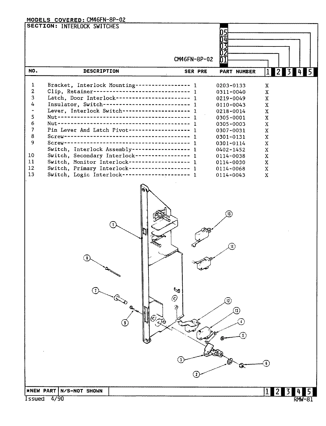 06 - INTERLOCK SWITCHES (CM46FN-8P-02)