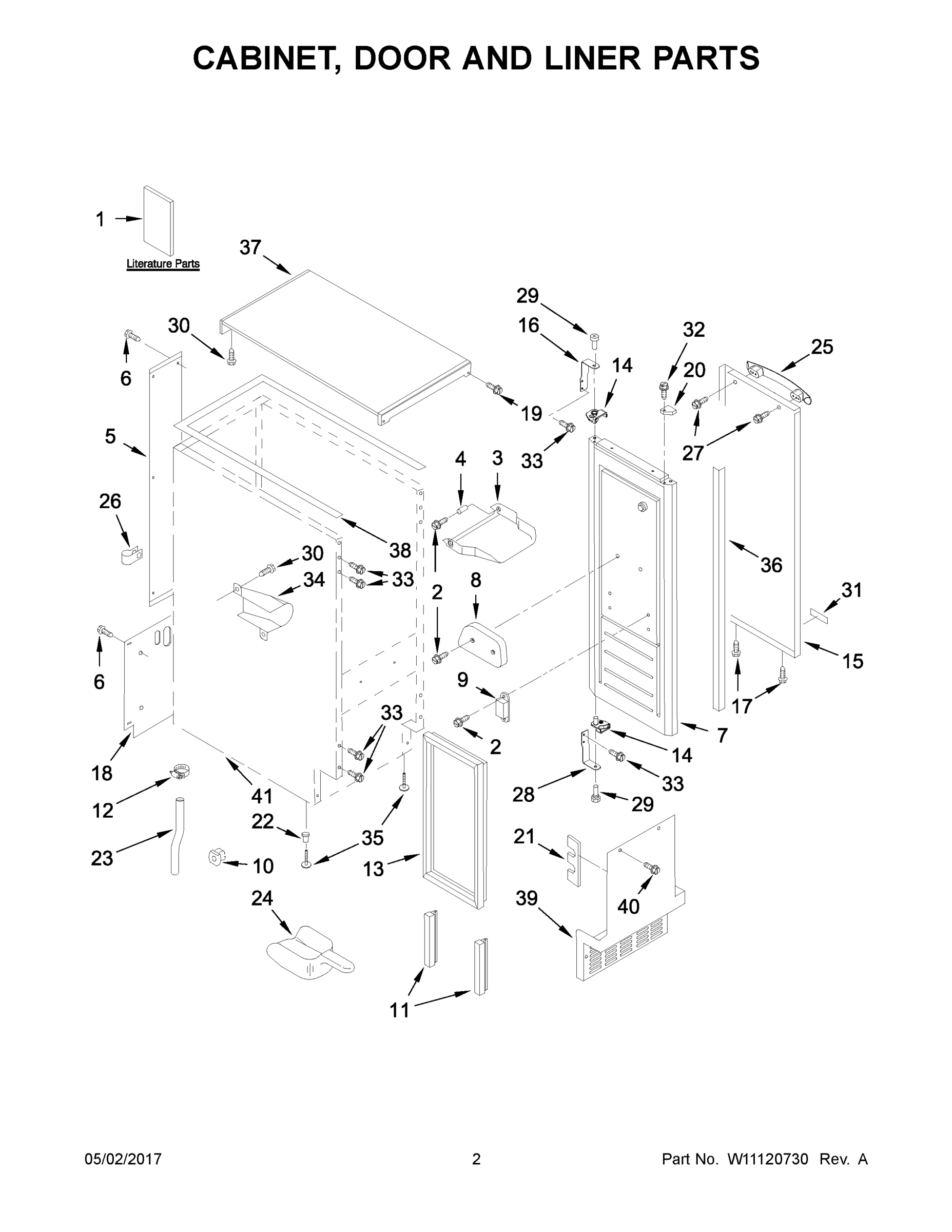 02 - CABINET, DOOR AND LINER PARTS