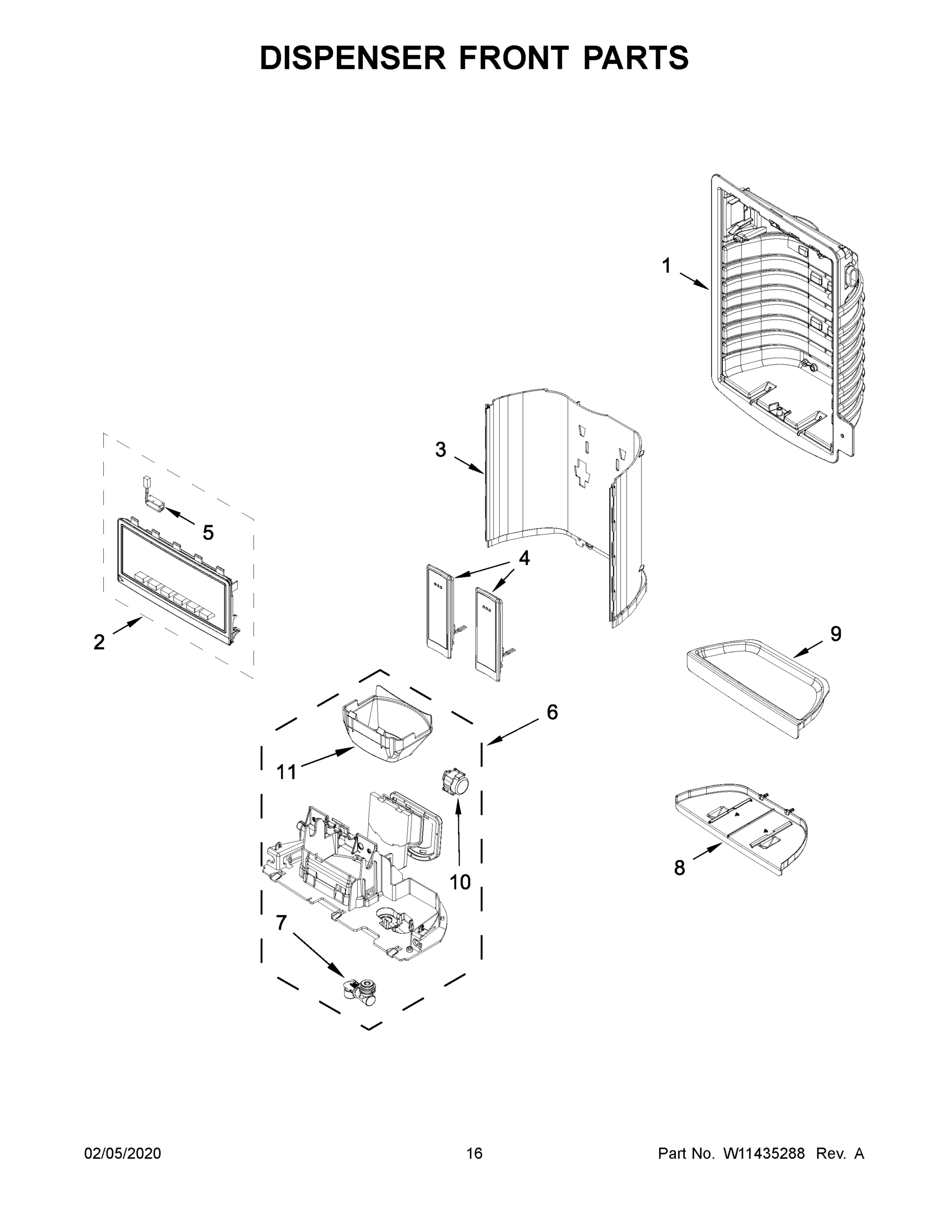 09 - DISPENSER FRONT PARTS
