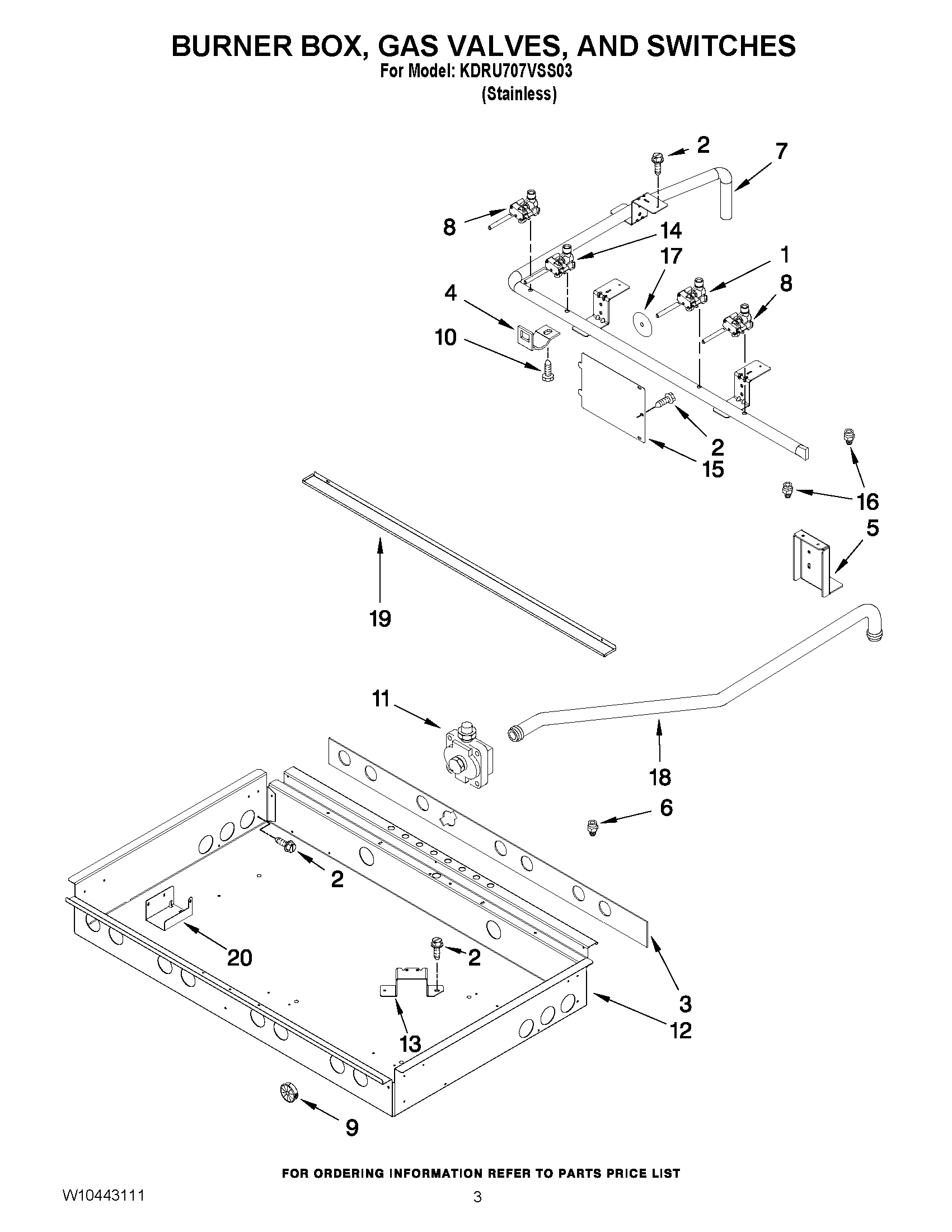 02 - BURNER BOX, GAS VALVES, AND SWITCHES