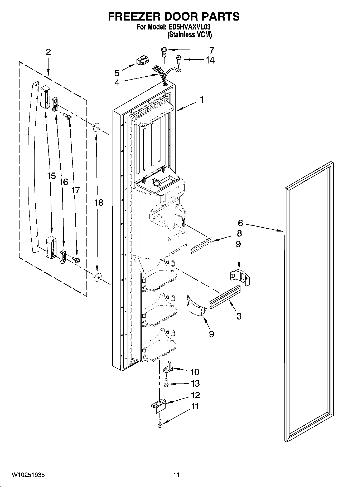 07 - FREEZER DOOR PARTS