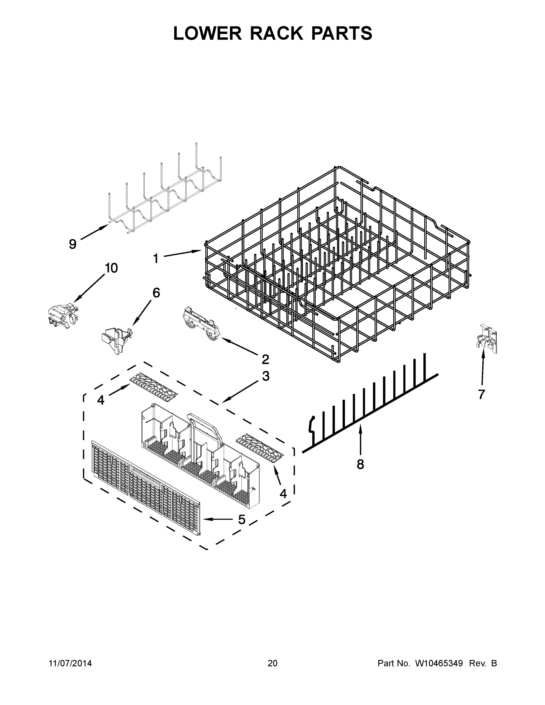 11 - LOWER RACK PARTS