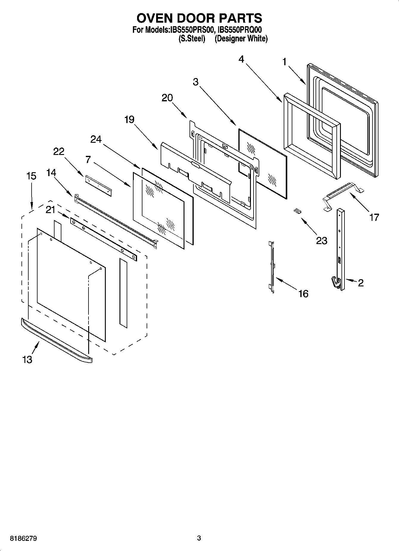 02 - OVEN DOOR PARTS