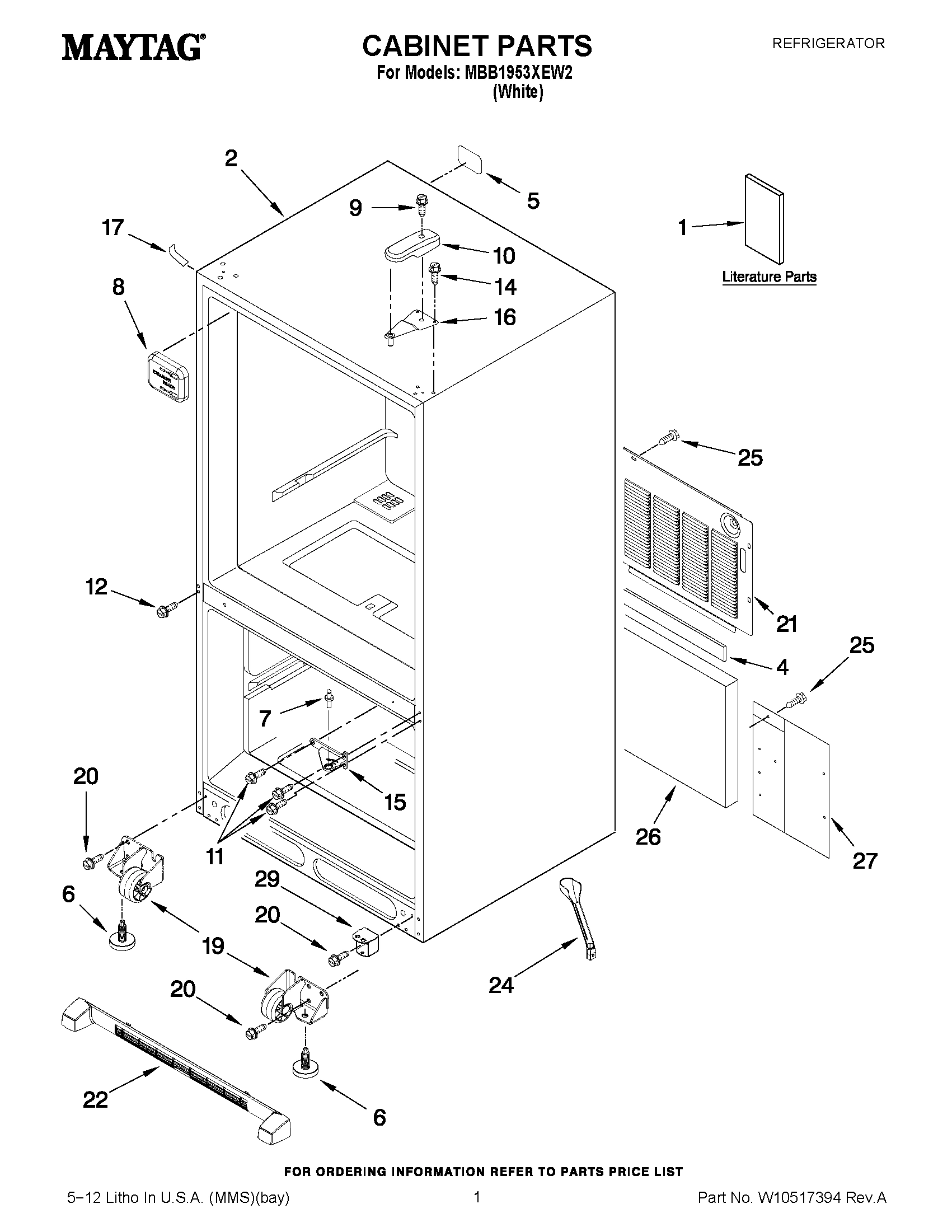 01 - CABINET PARTS