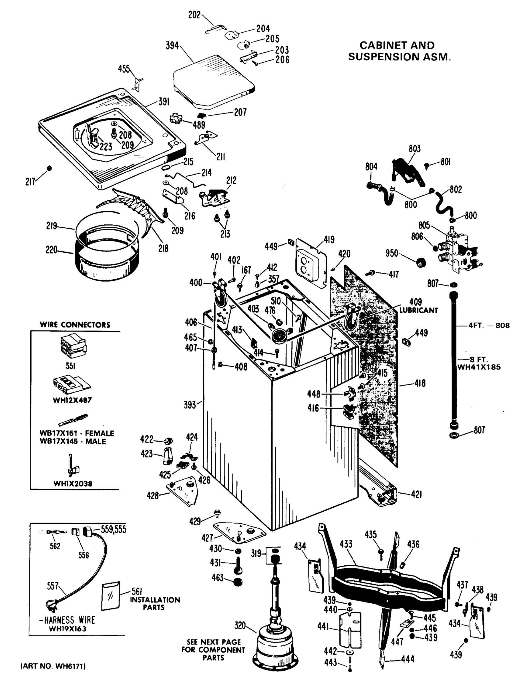 CABINET AND SUSPENSION ASM.
