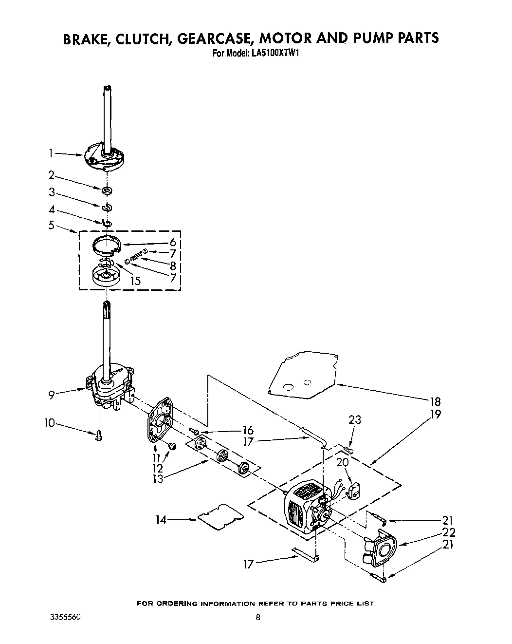 07 - BRAKE, CLUTCH, GEARCASE, MOTOR AND PUMP