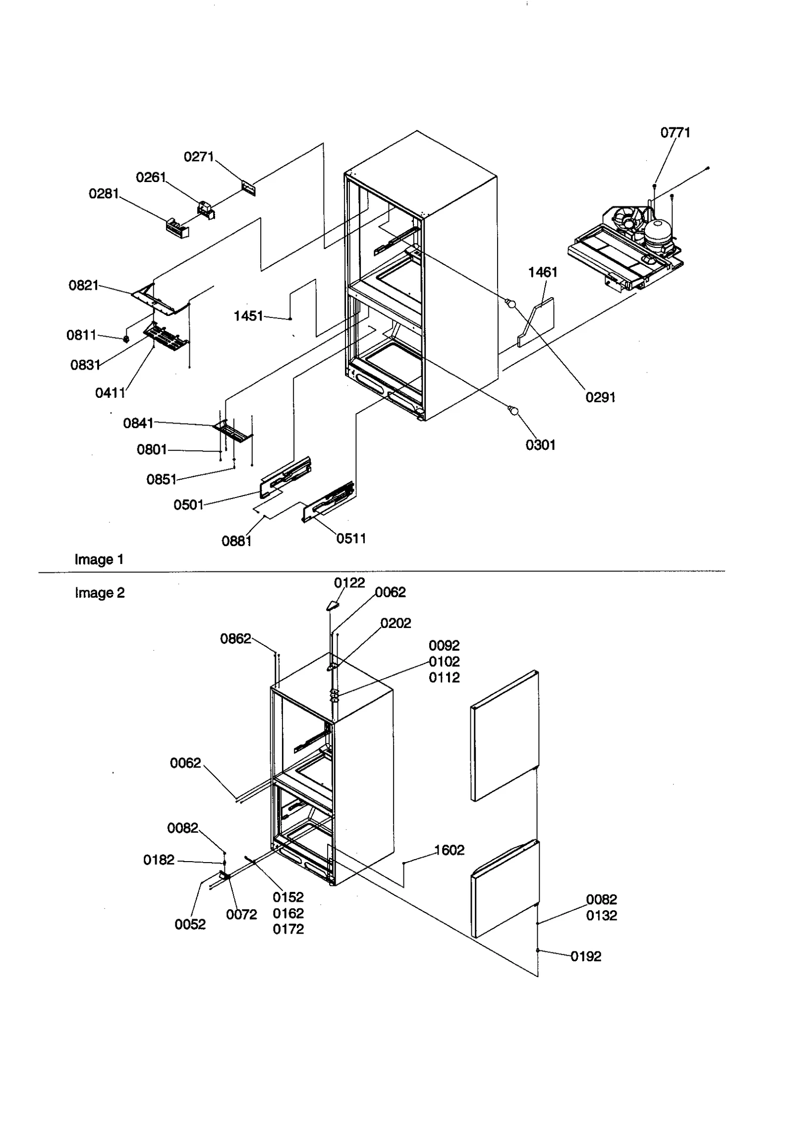 COVER, HINGES AND LIGHT COVERS
