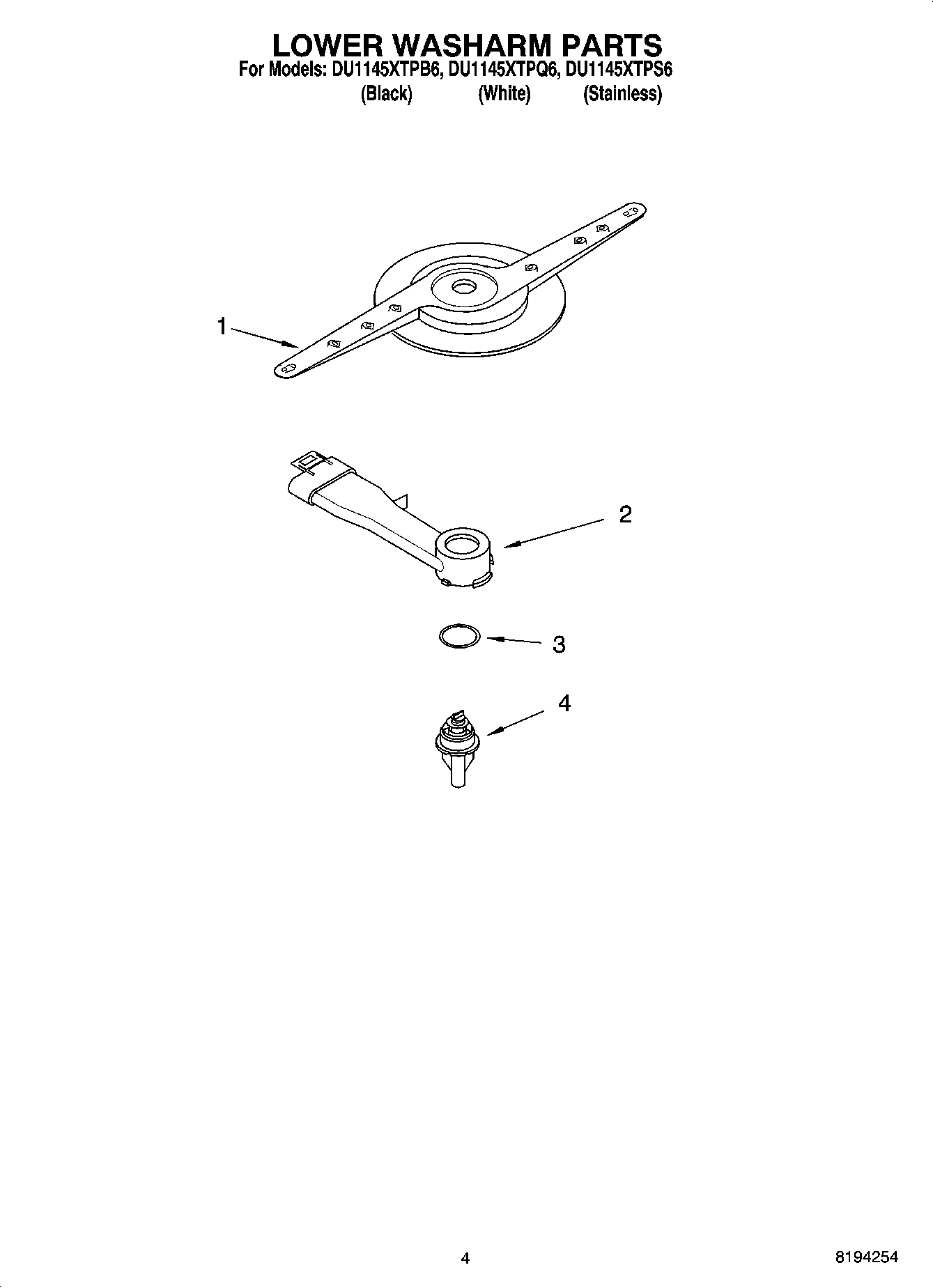 04 - LOWER WASHARM PARTS