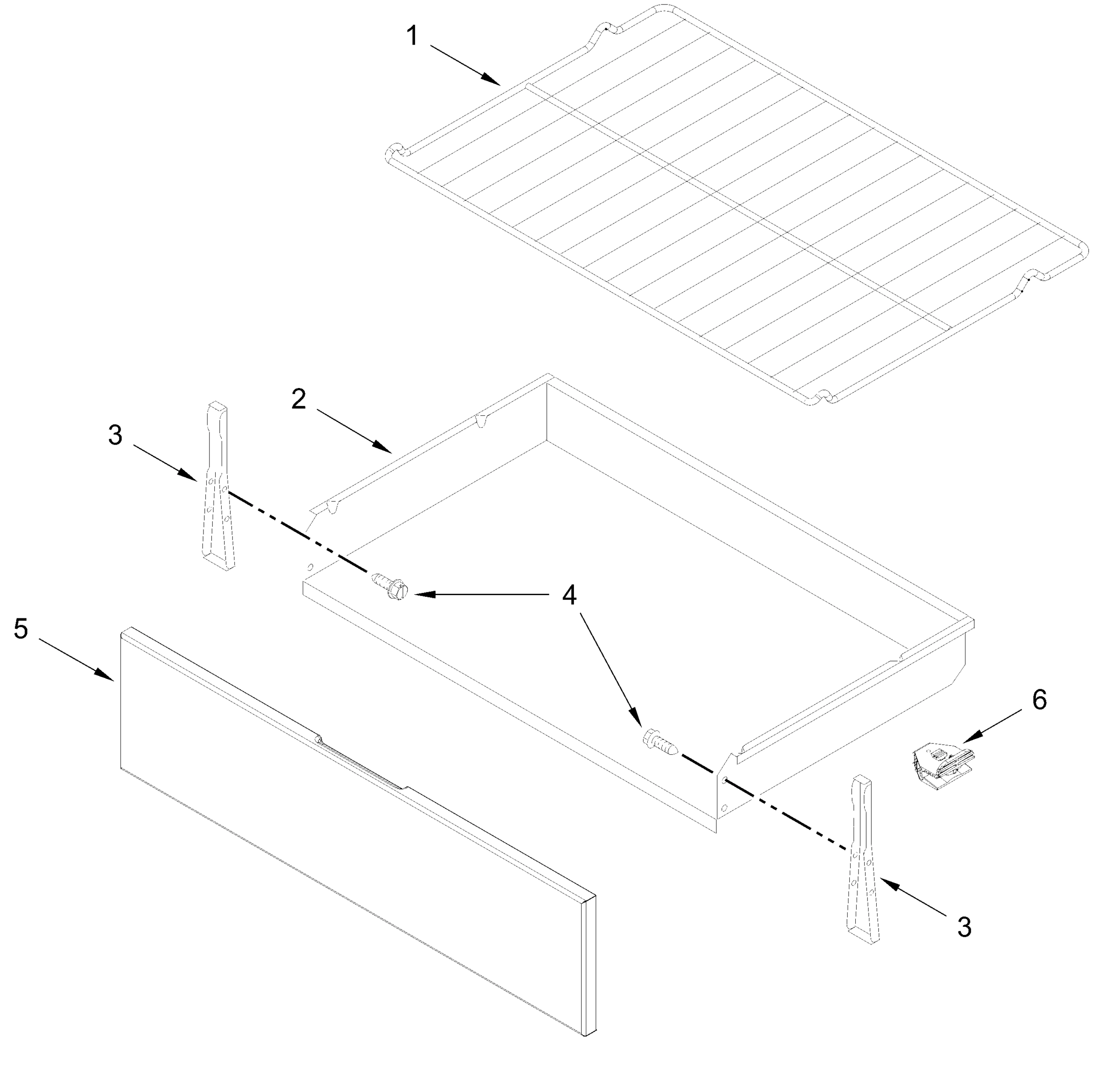 DRAWER AND BROILER PARTS