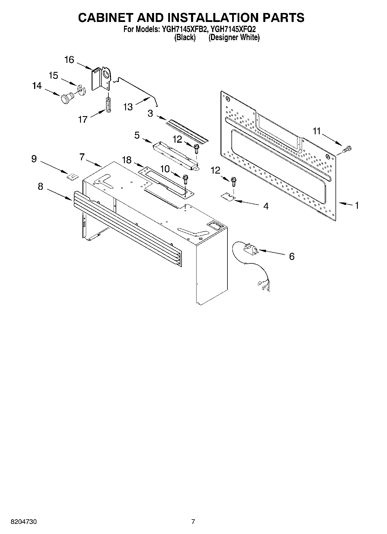 06 - CABINET AND INSTALLATION PARTS