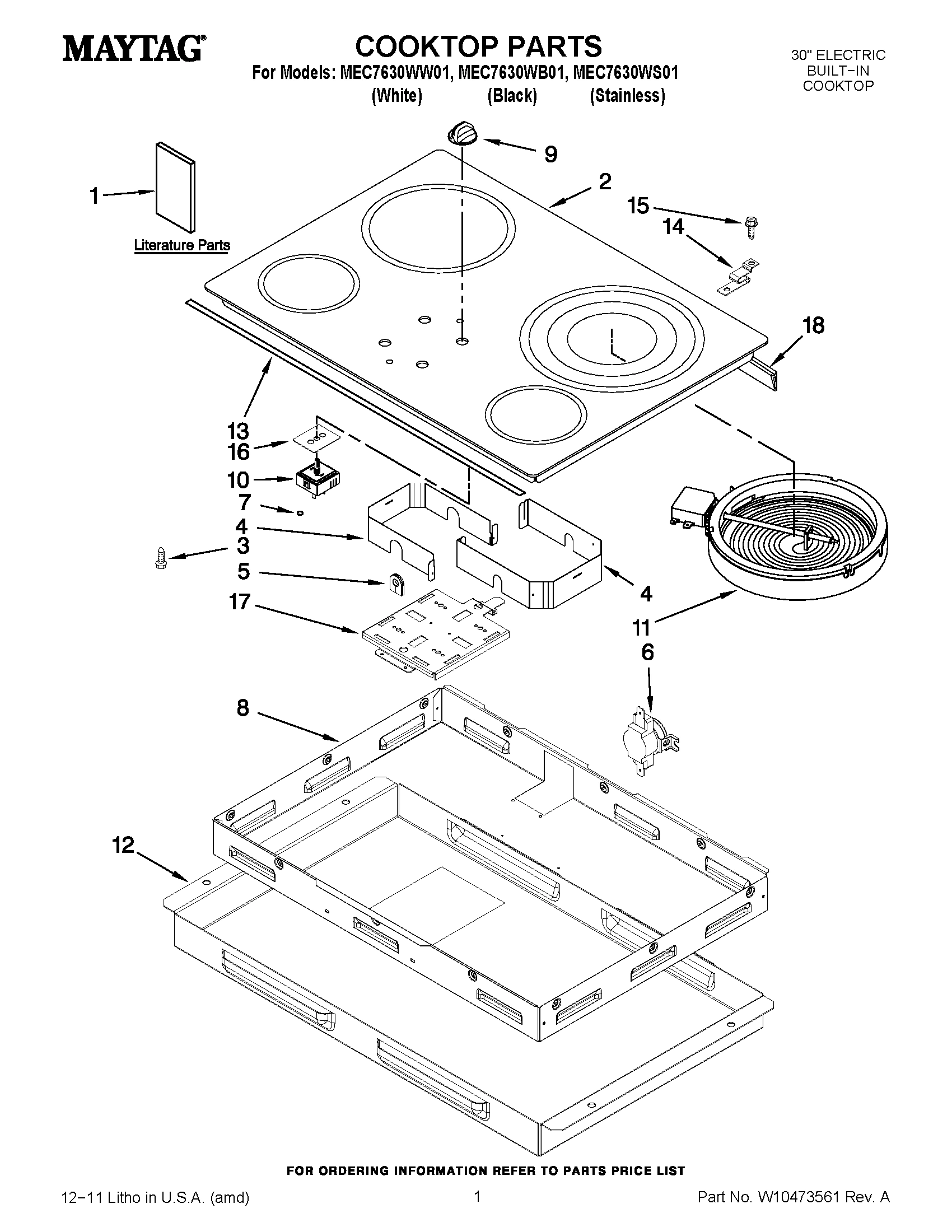 01 - COOKTOP PARTS