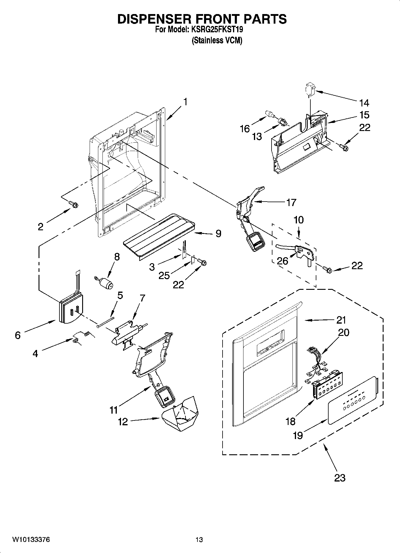08 - DISPENSER FRONT PARTS