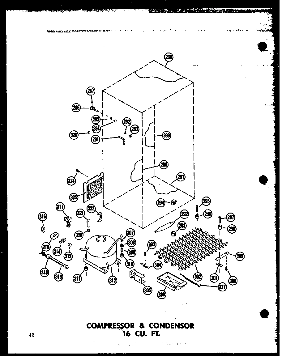 01 - COMPRESSOR & CONDENSOR 16 CU. FT.