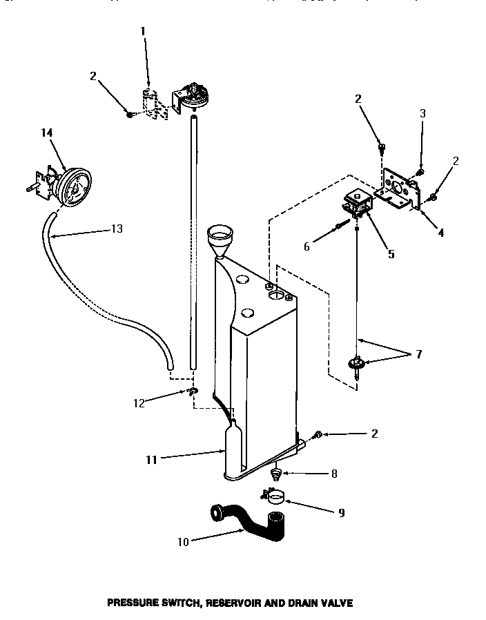 18 - PRESSURE SWITCH, RESERVOIR & DRAIN VALVE
