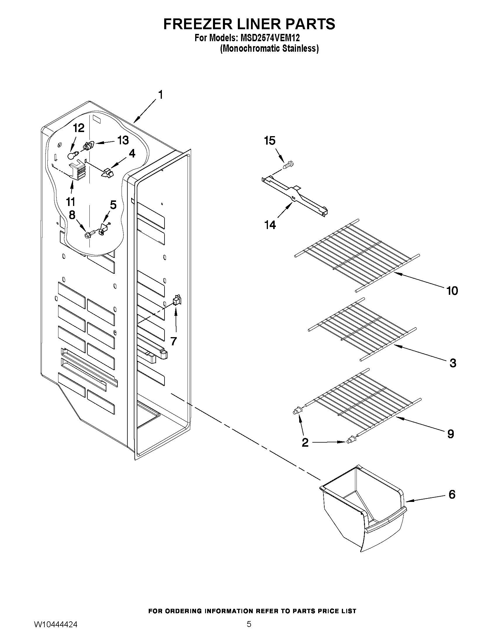 04 - FREEZER LINER PARTS