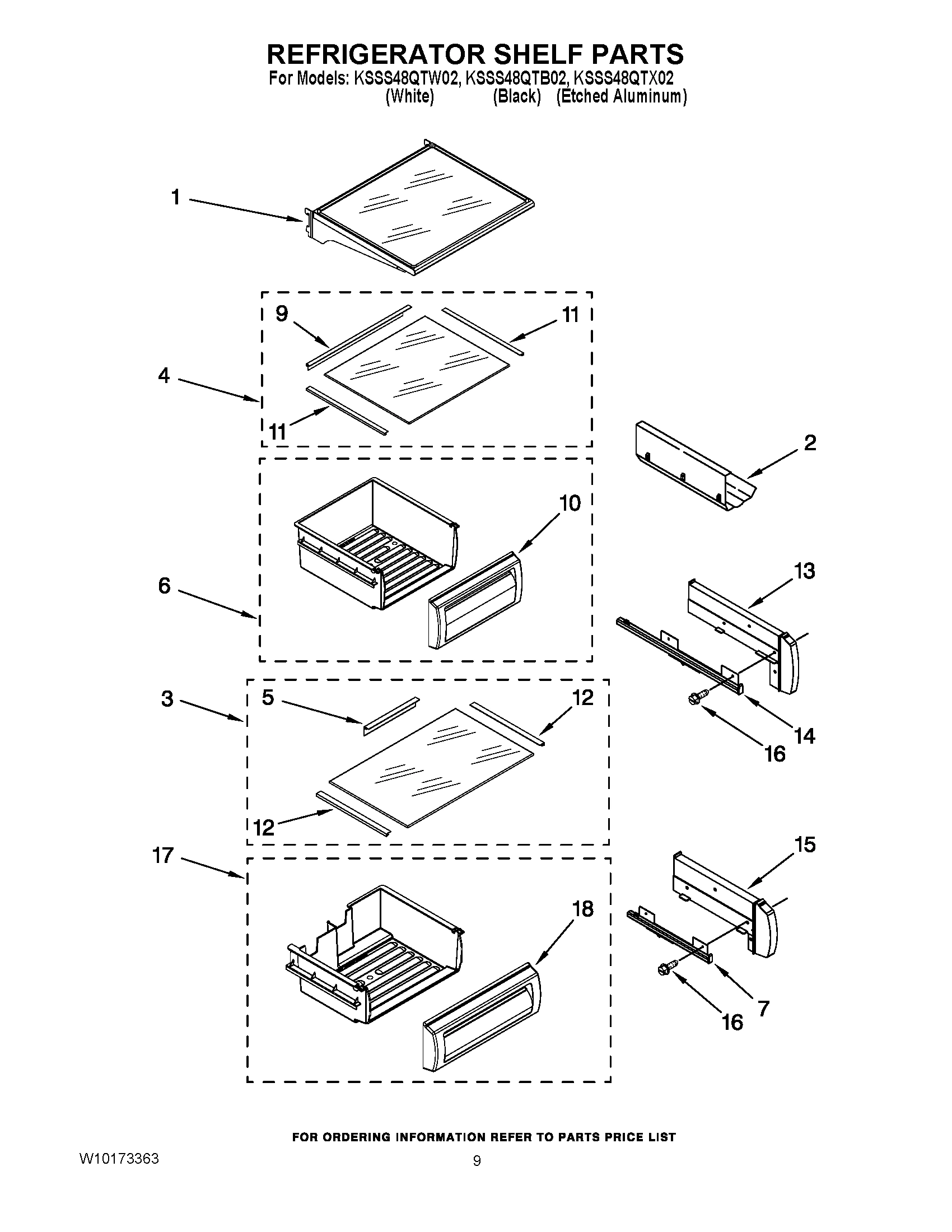 07 - REFRIGERATOR SHELF PARTS