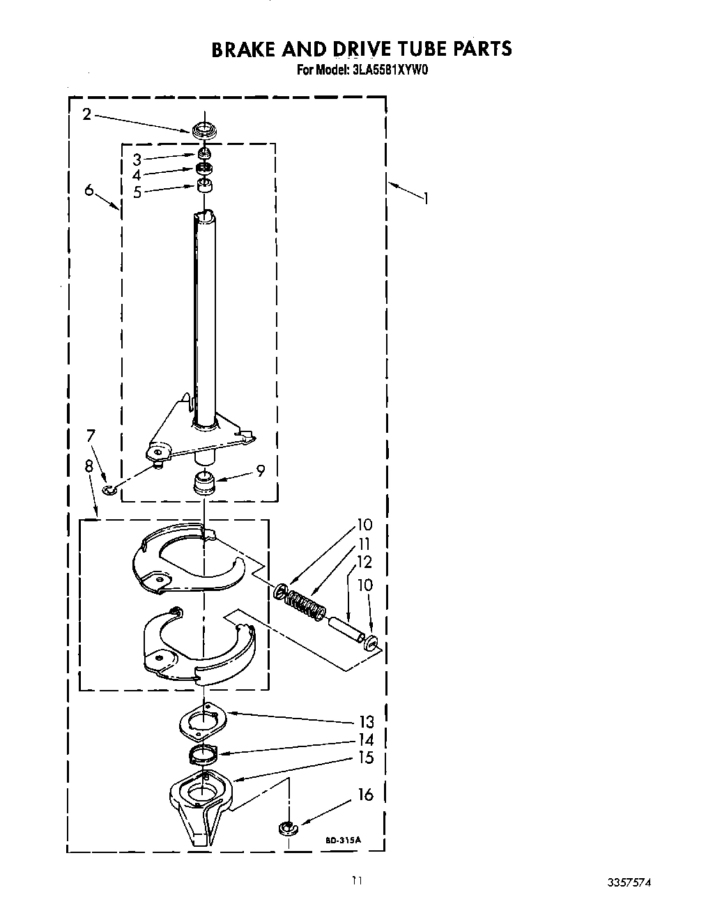 10 - BRAKE AND DRIVE TUBE